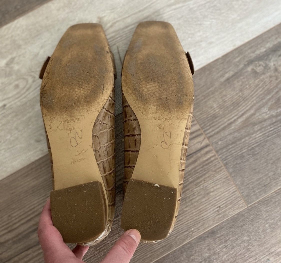Nine West NINE WEST CROCODILE PRINT ABAY FLATS SLIP ON LOAFERS SHOES Size US 10 / IT 40 - 10 Thumbnail