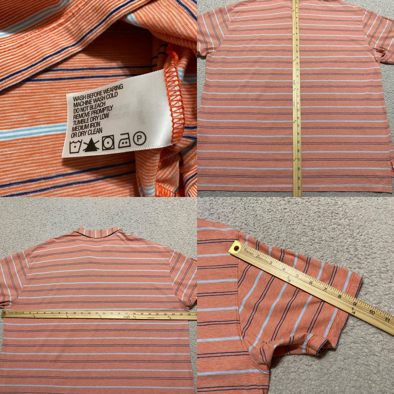 Orvis Orvis Polo Shirt Mens XL Orange Striped Short Sleeve Knit Cotton Polo Shirt XL Orange Mens Polo Shirt Size US XL / EU 56 / 4 - 8 Thumbnail
