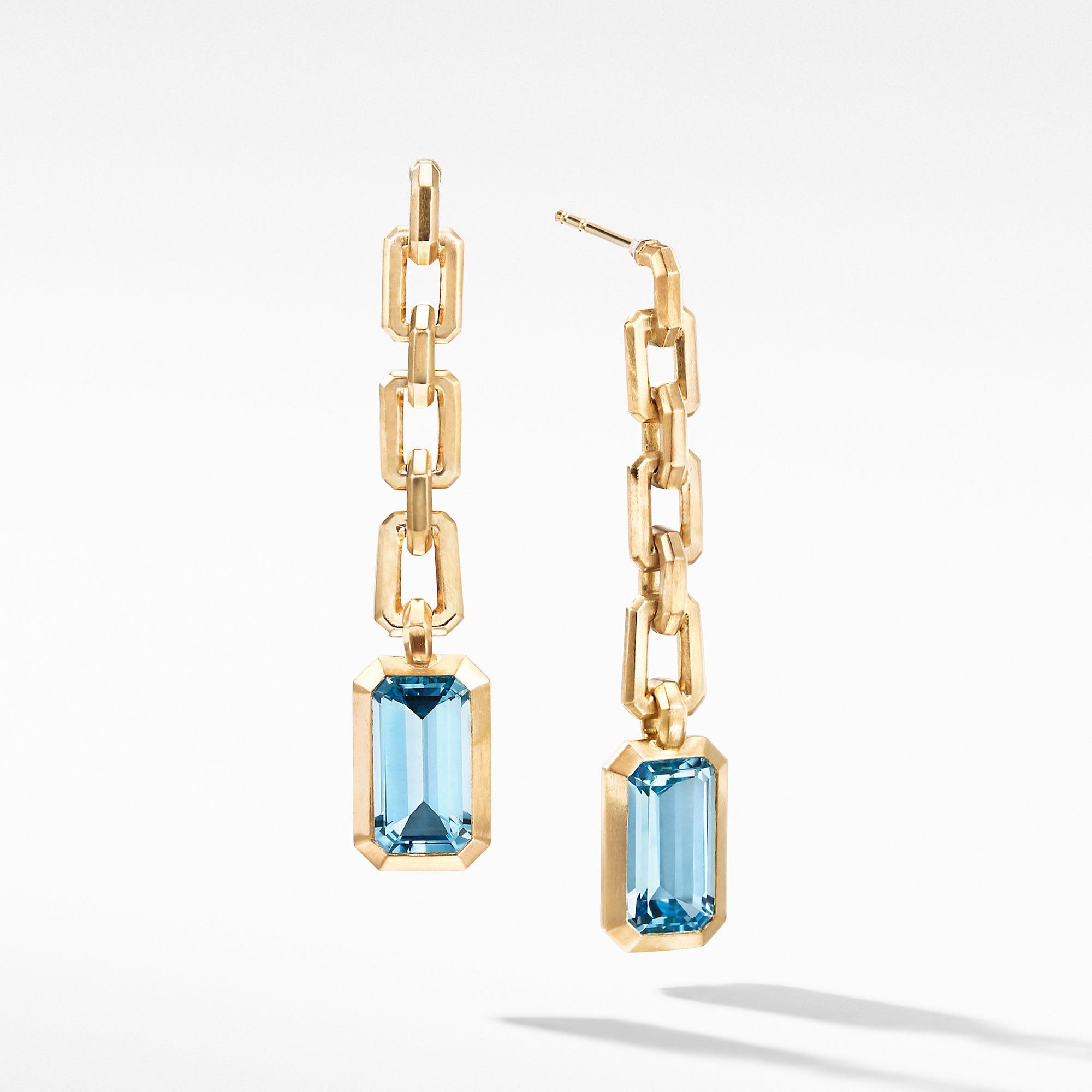 David Yurman o1w1db10325 Earrings in 18K Yellow Gold with Blue Topaz Size ONE SIZE - 1 Preview