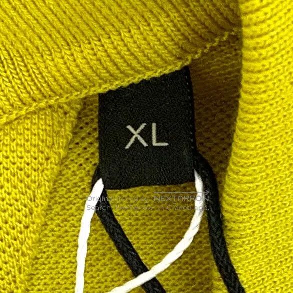 Ermenegildo Zegna Zegna Yellow Logo Patch Wool Collar Short Sleeve T-Shirt| Size US XL / EU 56 / 4 - 8 Thumbnail
