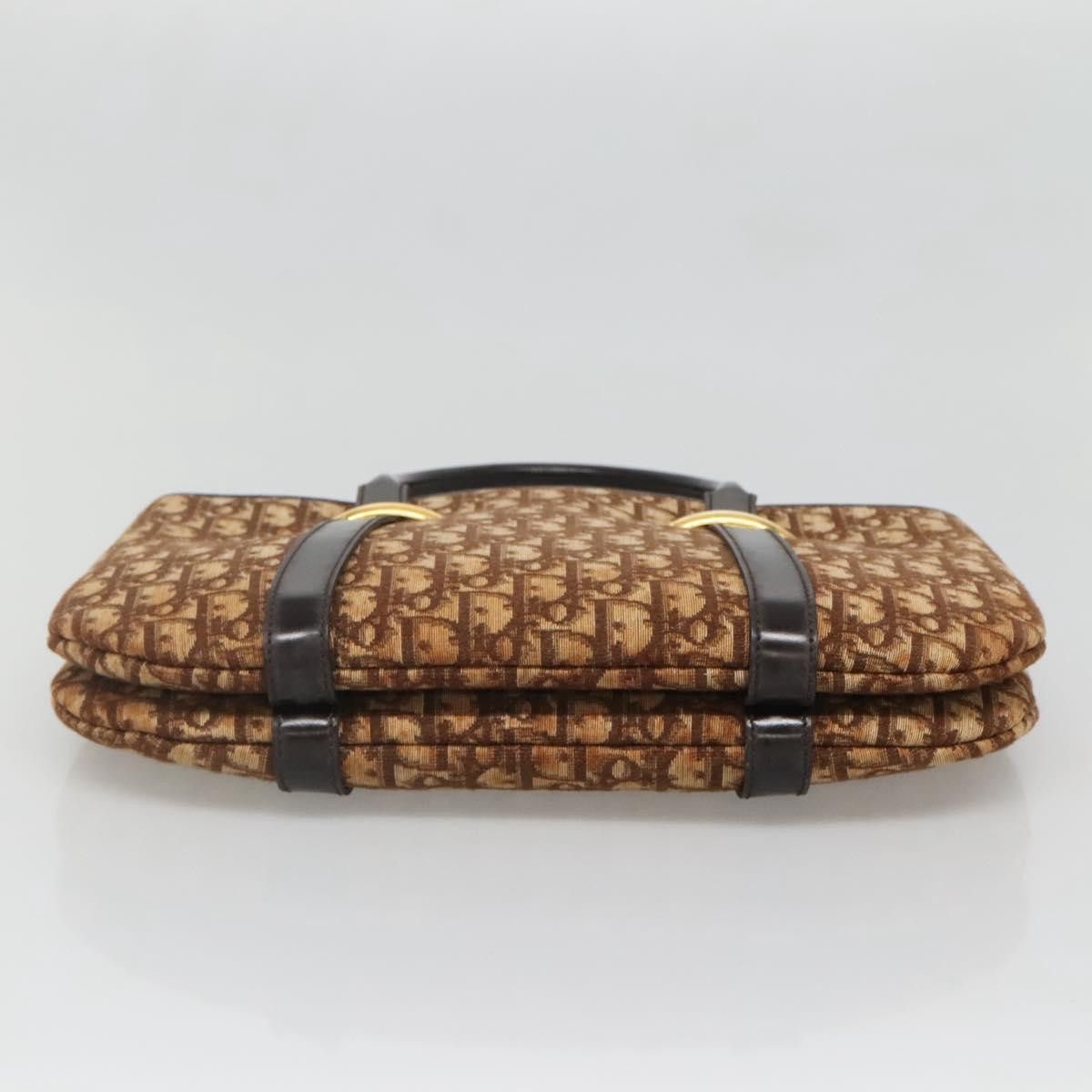 Dior DIOR Trotter Canvas Hand Bag Brown Gold Size ONE SIZE - 9 Thumbnail