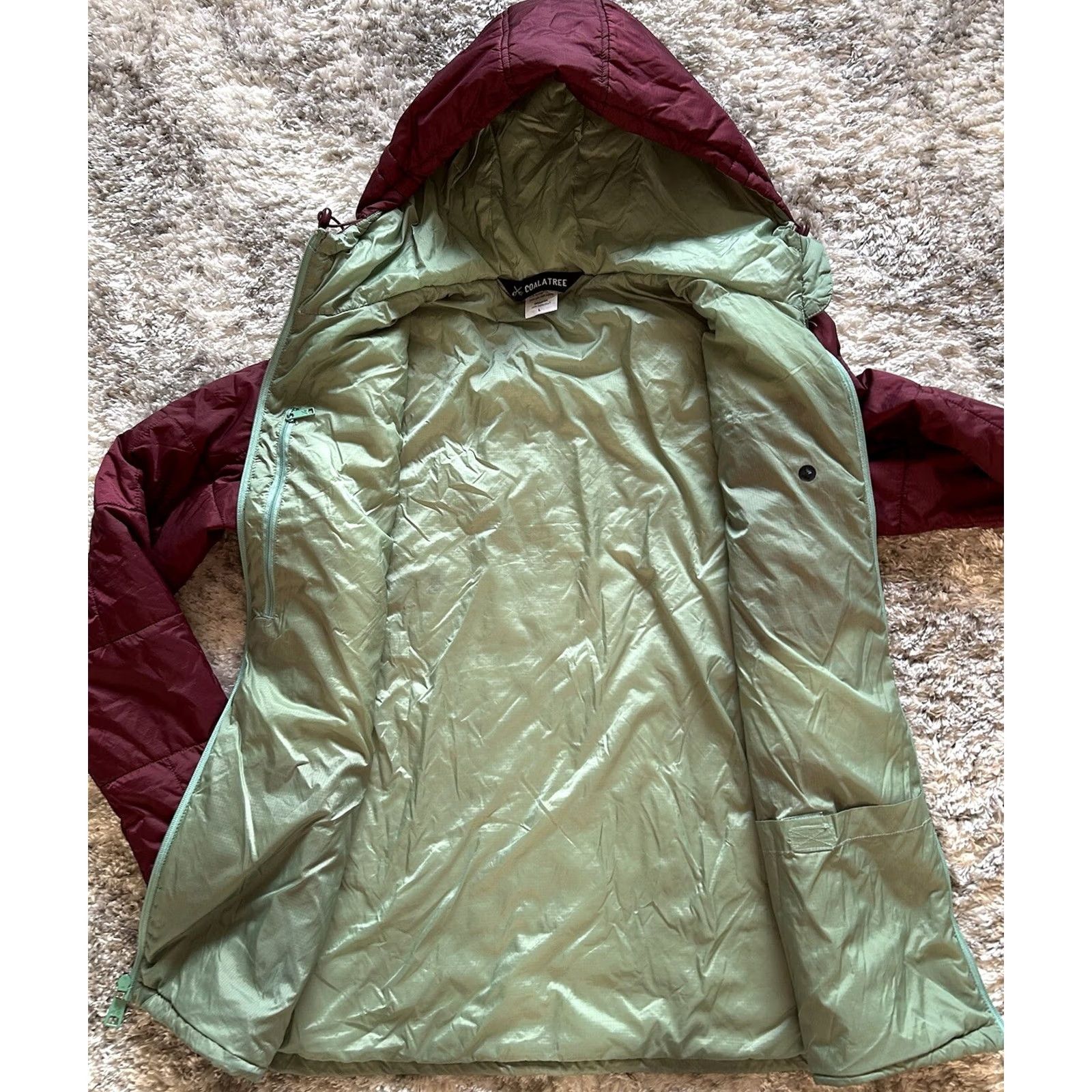 Camper VINTAGE CoalaTree Jacket Womens Large Camper Hooded Jacket Coat Red Green Casual Size L / US 10 / IT 46 - 4 Thumbnail