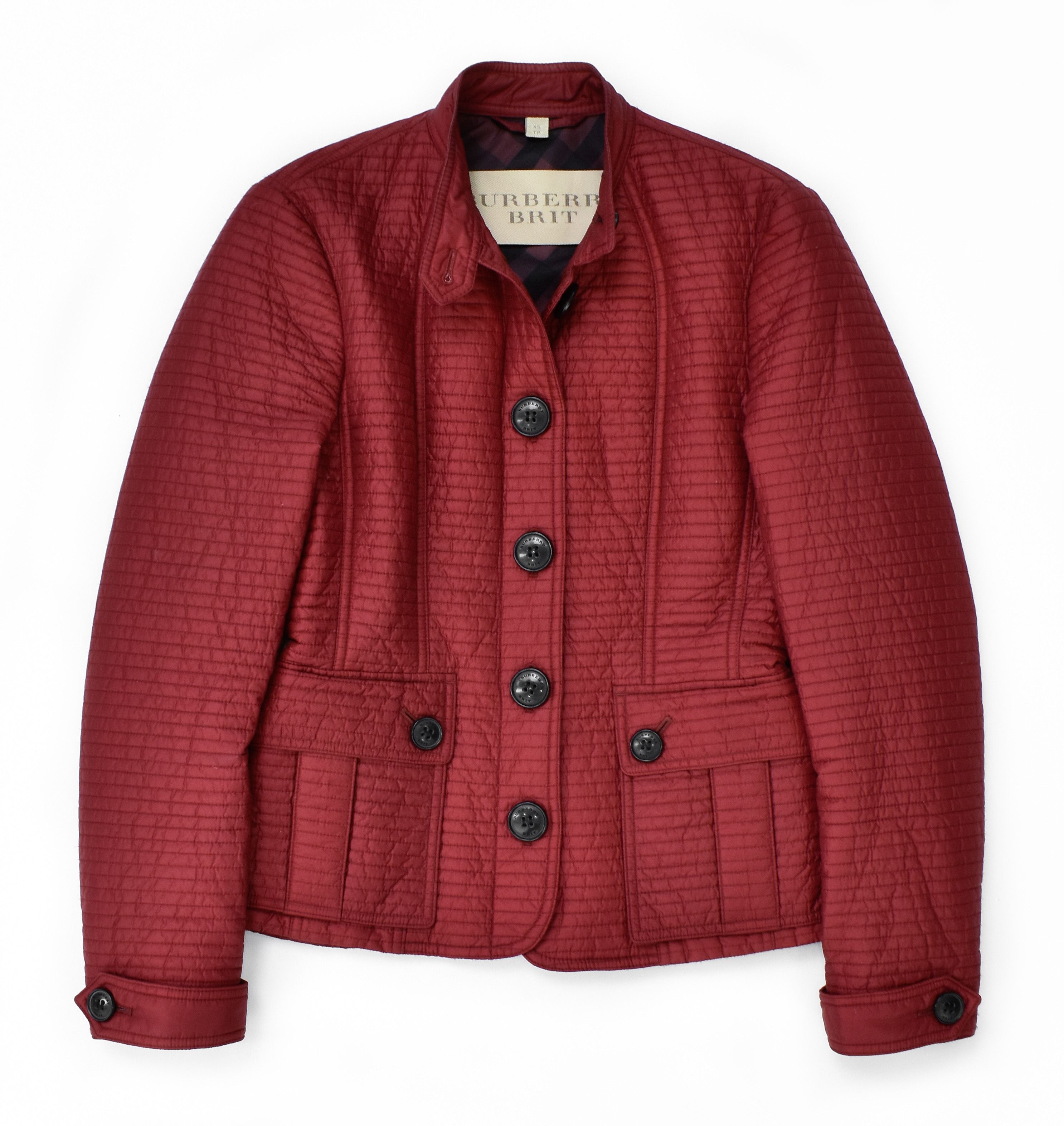 Burberry BURBERRY Brit Quilt Jacket Stand Collar Half Belted Coat Size XS / US 0-2 / IT 36-38 - 1 Thumbnail