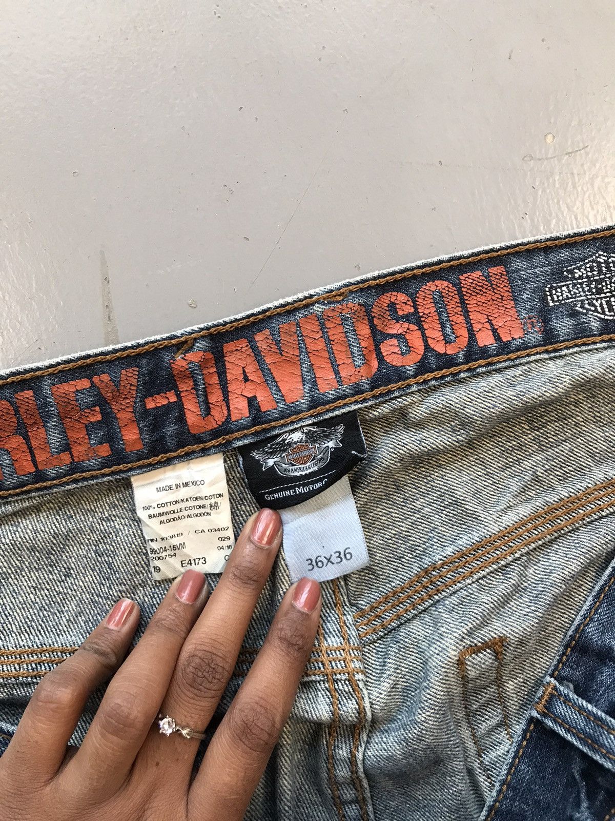 Harley Davidson × Vintage Vintage Harley Davidson straight fit denim Size US 38 / EU 54 - 6 Thumbnail