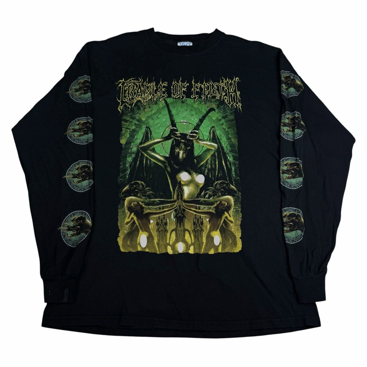 Band Tees Vintage Cradle of Filth God Bless Satan Long-Sleeve T-Shirt Size US XL / EU 56 / 4 - 1 Thumbnail