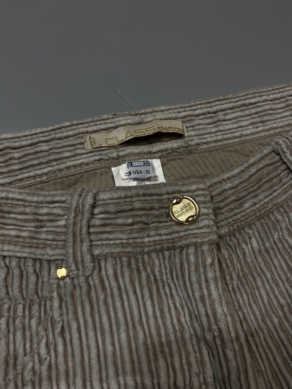 Roberto Cavalli × Vintage Roberto Cavalli Corduroy exclusive pants Size 32" / US 10 / IT 46 - 4 Thumbnail