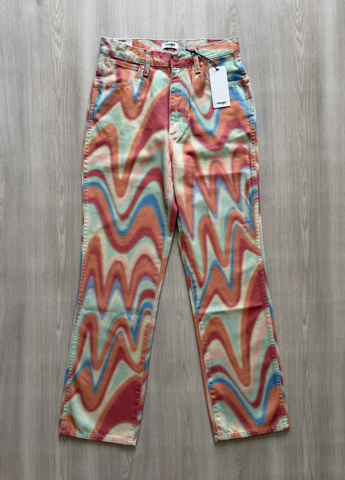 Wrangler NEW Wrangler Wild West 603 High Rise Straight Rainbow Sz 27 Size 27" / US 4 / IT 40 - 1 Thumbnail