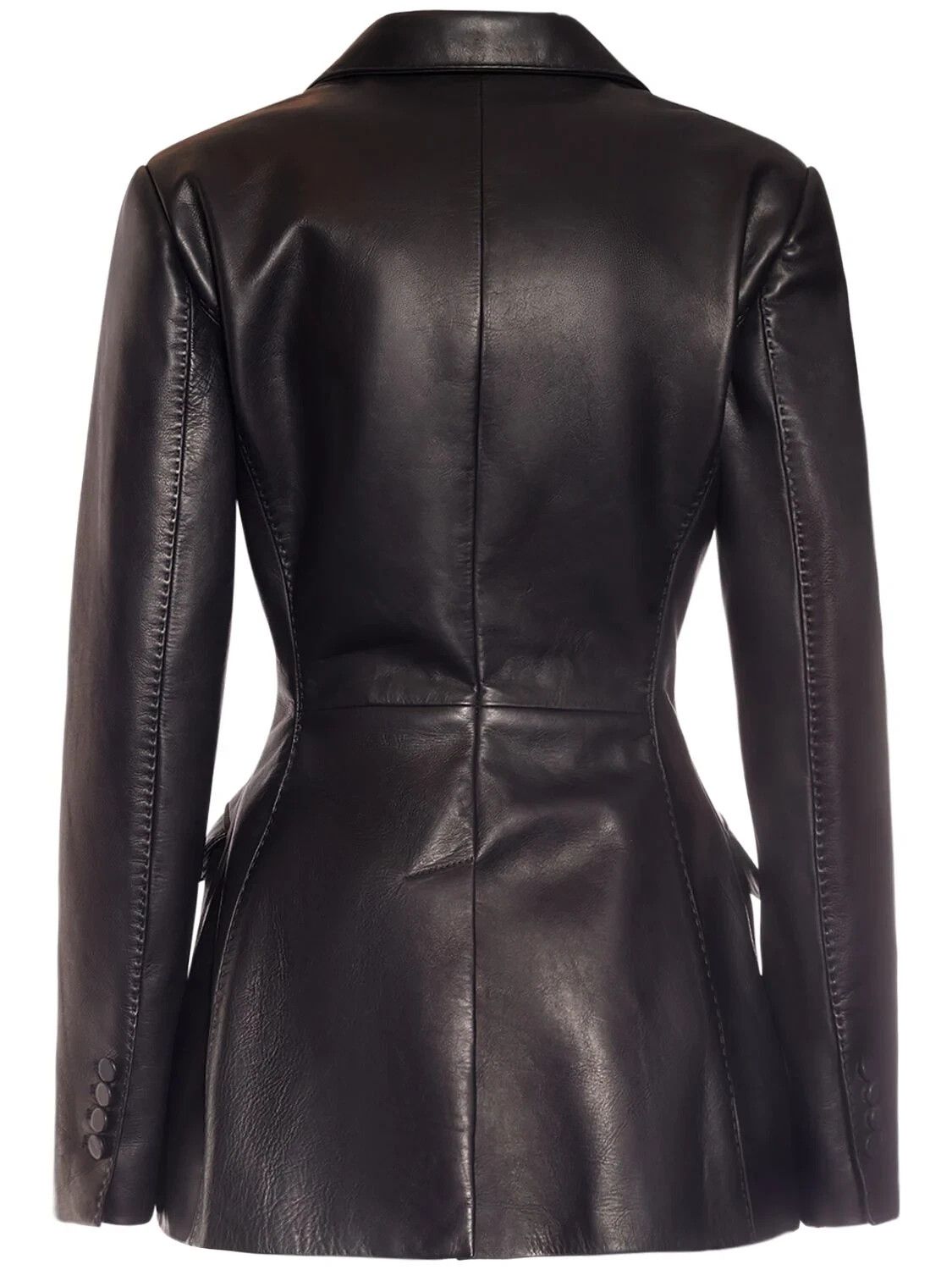 Dolce & Gabbana DOLCE&GABBANA Black Leather Jacket New & Authentic Size ONE SIZE - 2 Thumbnail