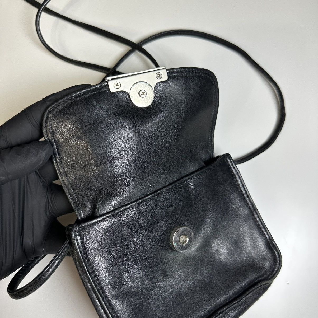 Vintage Rare Archive Helmut Lang Leather Mini Bag