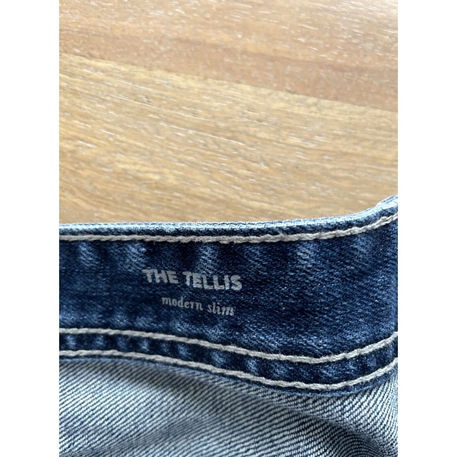 Vintage AG Adriano Goldschmied The Tellis Jeans Mens 36x26 Slim Straight Denim Blue 5-Pocket Smid Stretch Mens Size US 36 / EU 52 - 4 Thumbnail