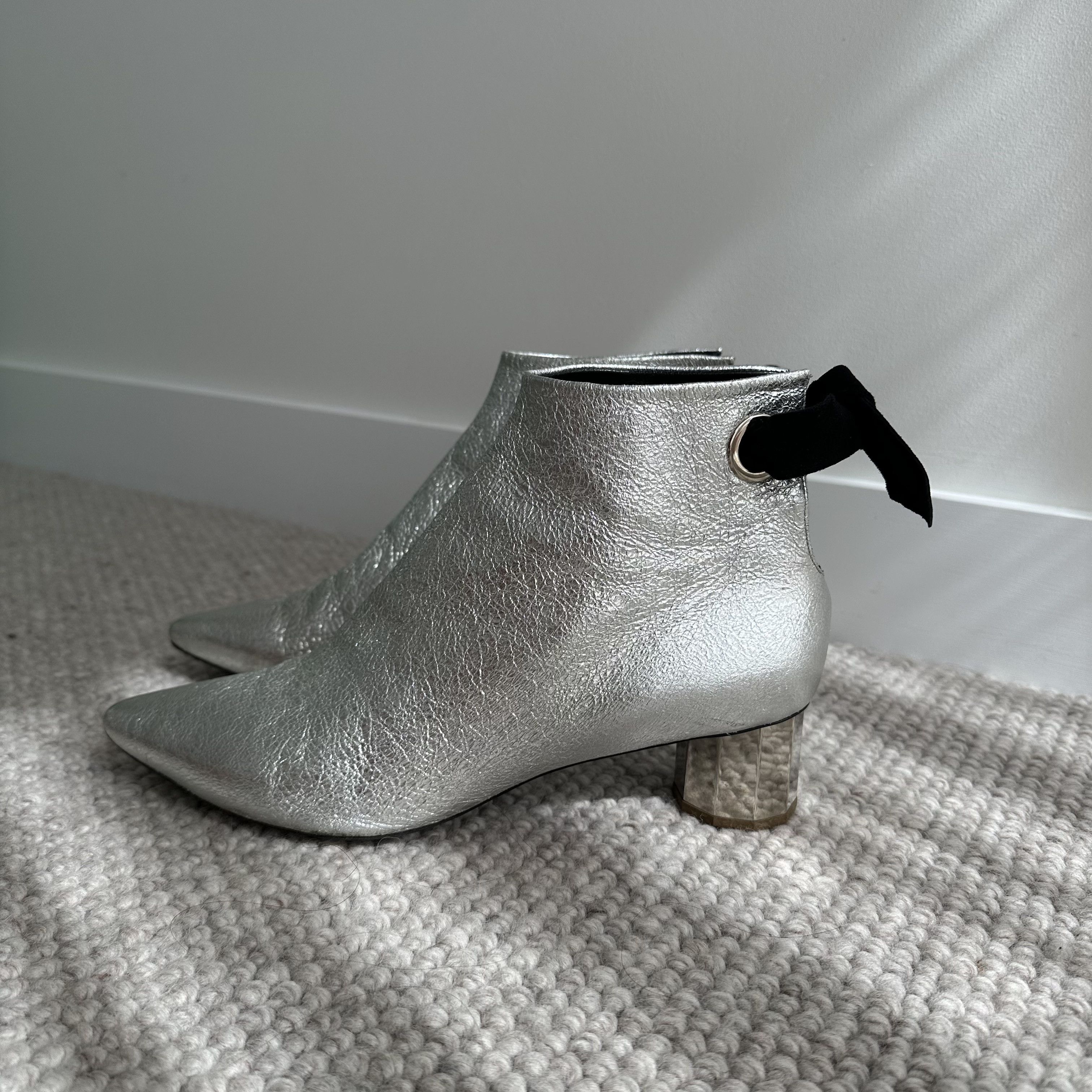 Proenza Schouler Proenza Schouler Spectra Silver Metallic Booties Size US 6.5 / IT 36.5 - 1 Thumbnail
