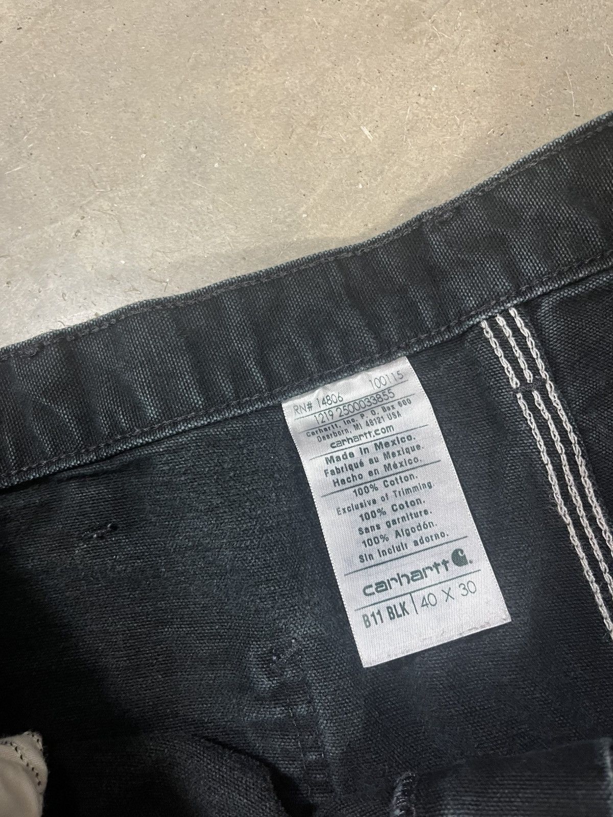 Carhartt Carhartt B11 BLK Work Pants Faded Black Size US 39 - 5 Thumbnail