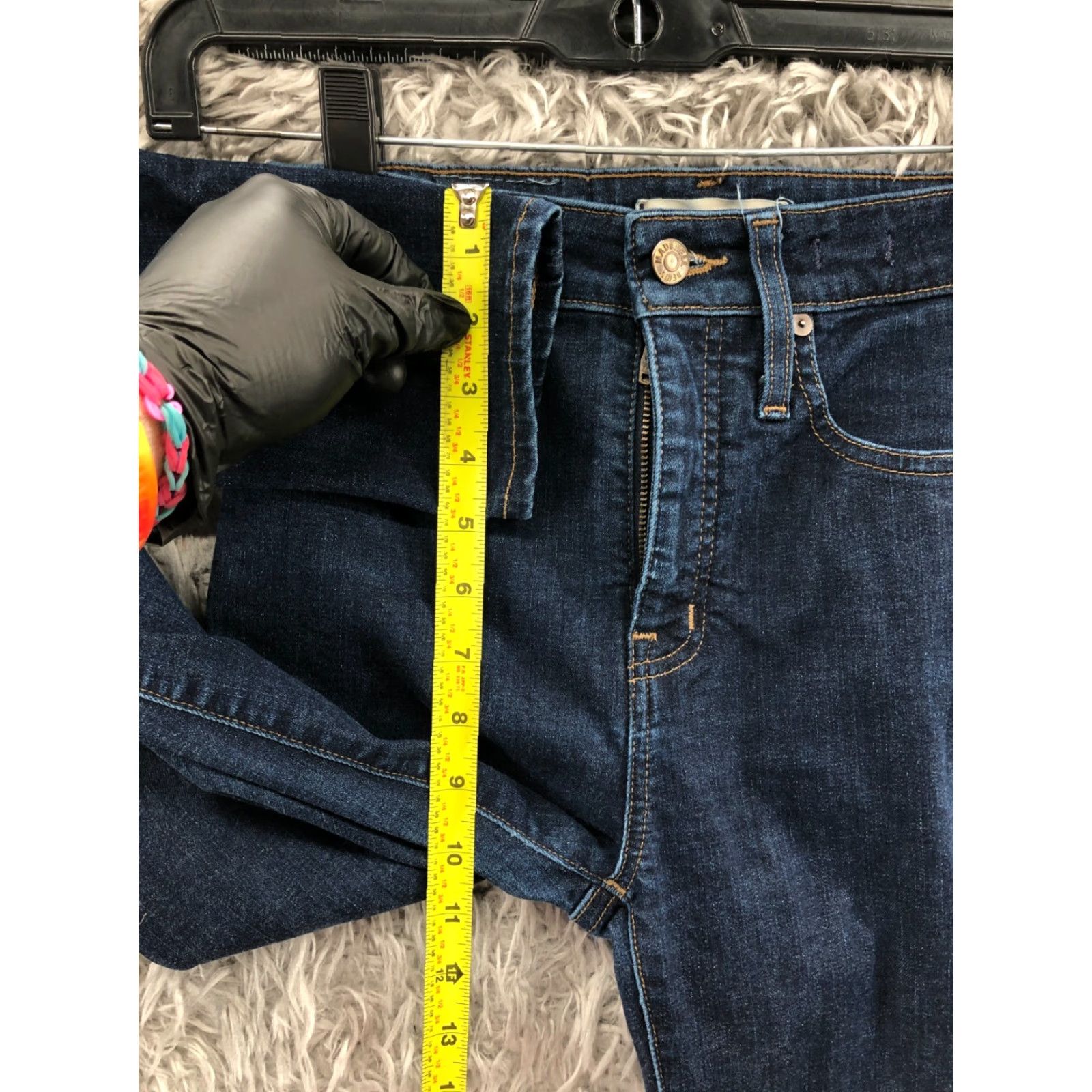 Madewell Madewell Jeans Womens Dark Wash Blue High Rise Skinny 24 Regular Blue Denim 5-Pocket Brand Madewell Size 42" / US 20 - 4 Thumbnail