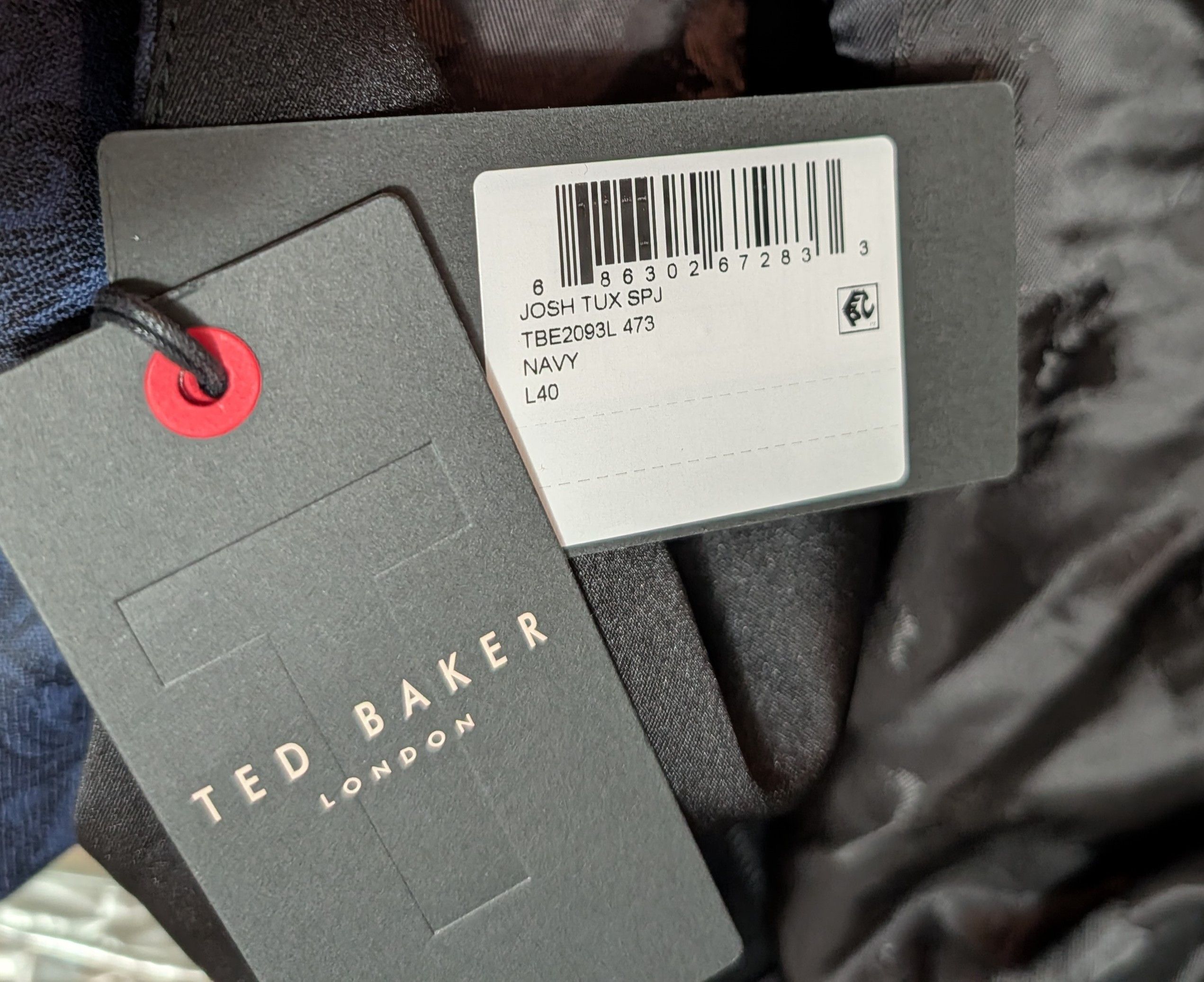 Ted Baker Ted Baker "Josh" Stretch Wool Blend Tuxedo Jacket US 40L Size 40L - 8 Thumbnail
