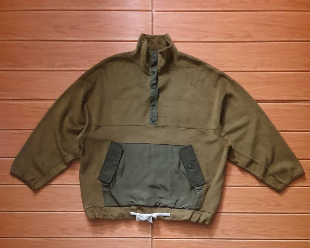 Isamu Katayama Backlash Made 19f Half button green olive sweater Size L / US 10 / IT 46 - 1 Thumbnail