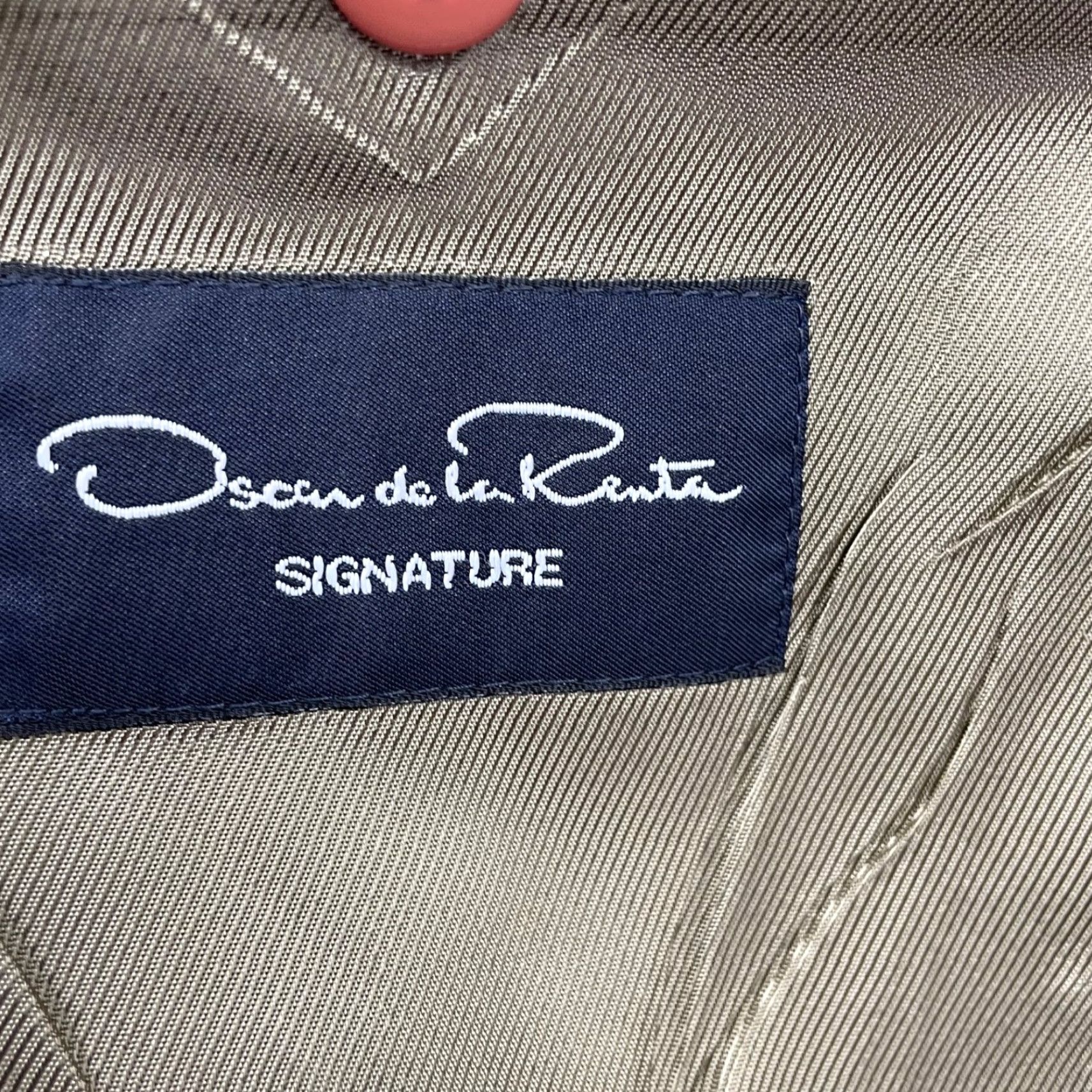 Oscar De La Renta VINTAGE Oscar de la Renta Men’s 100% Wool 3-Button Blazer Jacket Brown Beige Navy 48R Mens Blazer Size 48R - 5 Thumbnail
