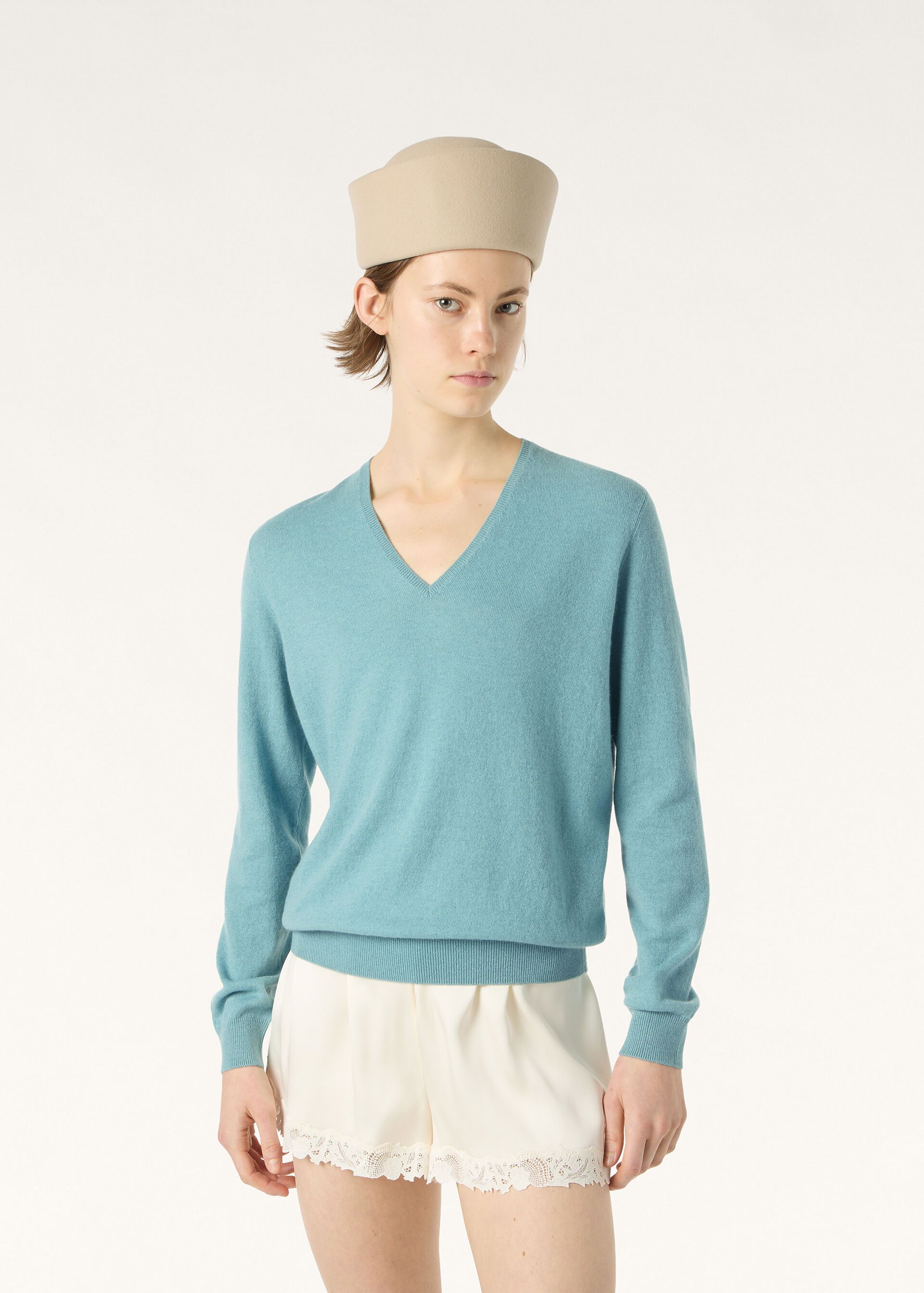 Loro Piana os11x0426 FAQ4514 Sergio Sweater in Underwater Breath Size XS / US 0-2 / IT 36-38 - 4 Thumbnail