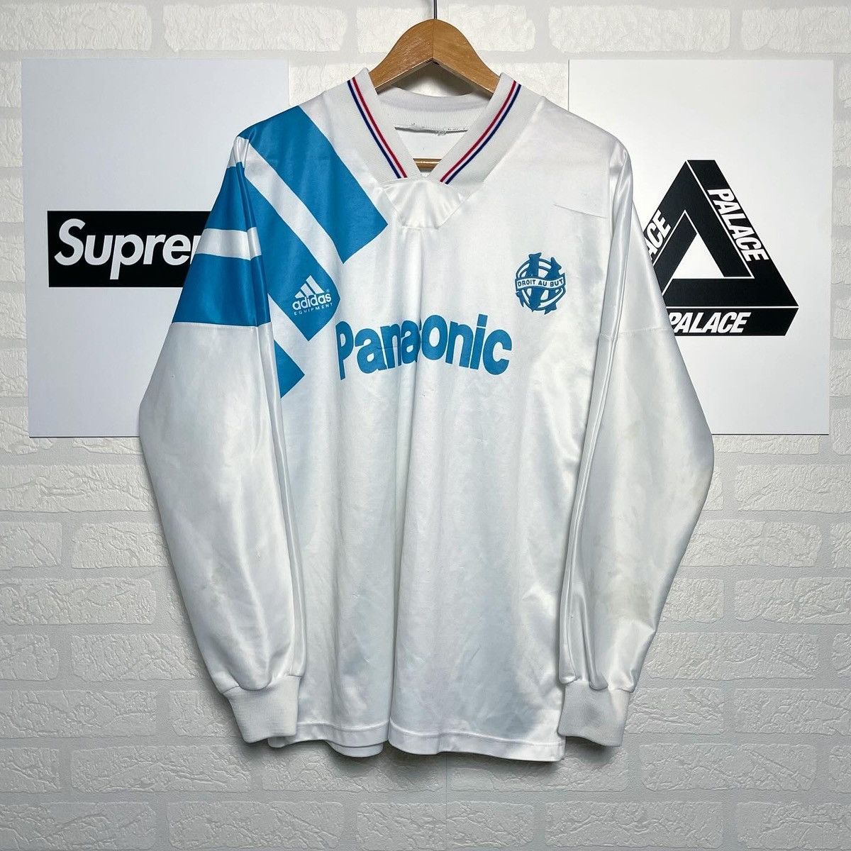 Adidas Olympique De Marseille 1991 1992/93 jersey Vintage Adidas Size US M / EU 48-50 / 2 - 1 Thumbnail