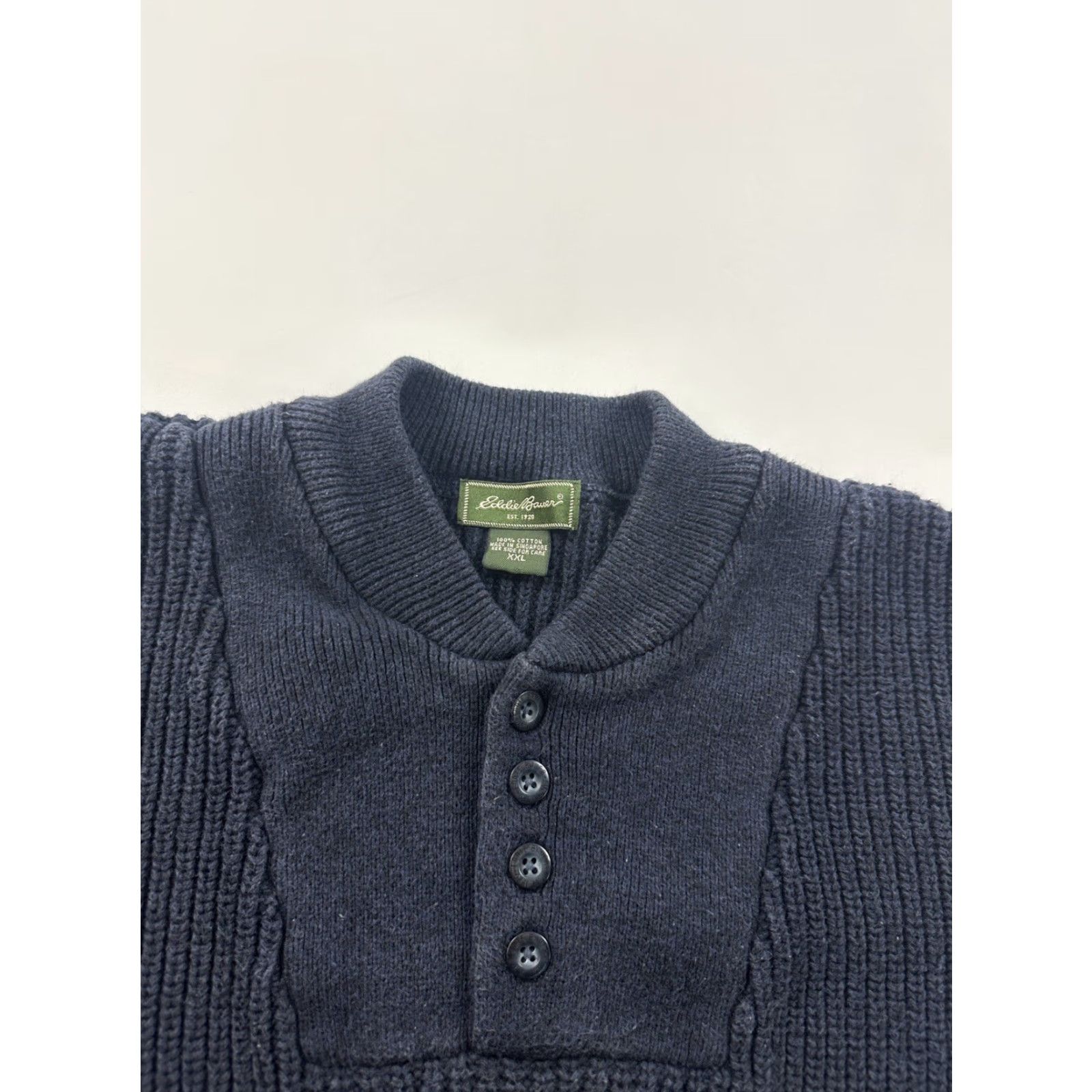 Eddie Bauer Eddie Bauer Sweater Mens 2XL Blue Pullover Heavyweight Regular Fit Knit Long Sleeve Casual Outdoor Workwear Size US XXL / EU 58 / 5 - 2 Thumbnail