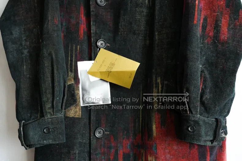 Yohji Yamamoto Yohji Yamamoto 23AW velvet coat with abstract pattern prin Size US S / EU 44-46 / 1 - 7 Thumbnail