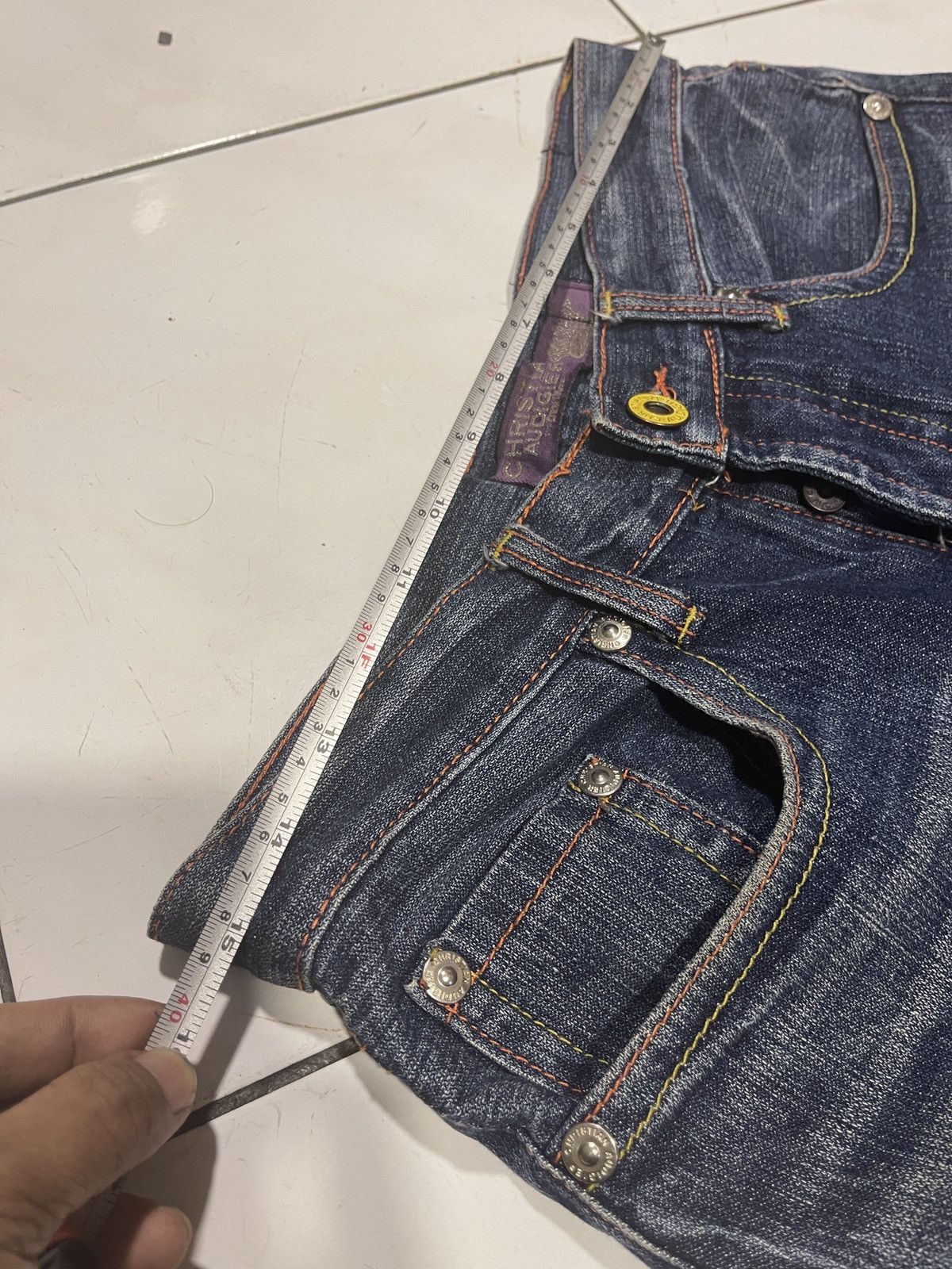 Christian Audigier Christian Audigier Ed Hardy Embroidered Denim Jeans Size US 31 - 18 Thumbnail