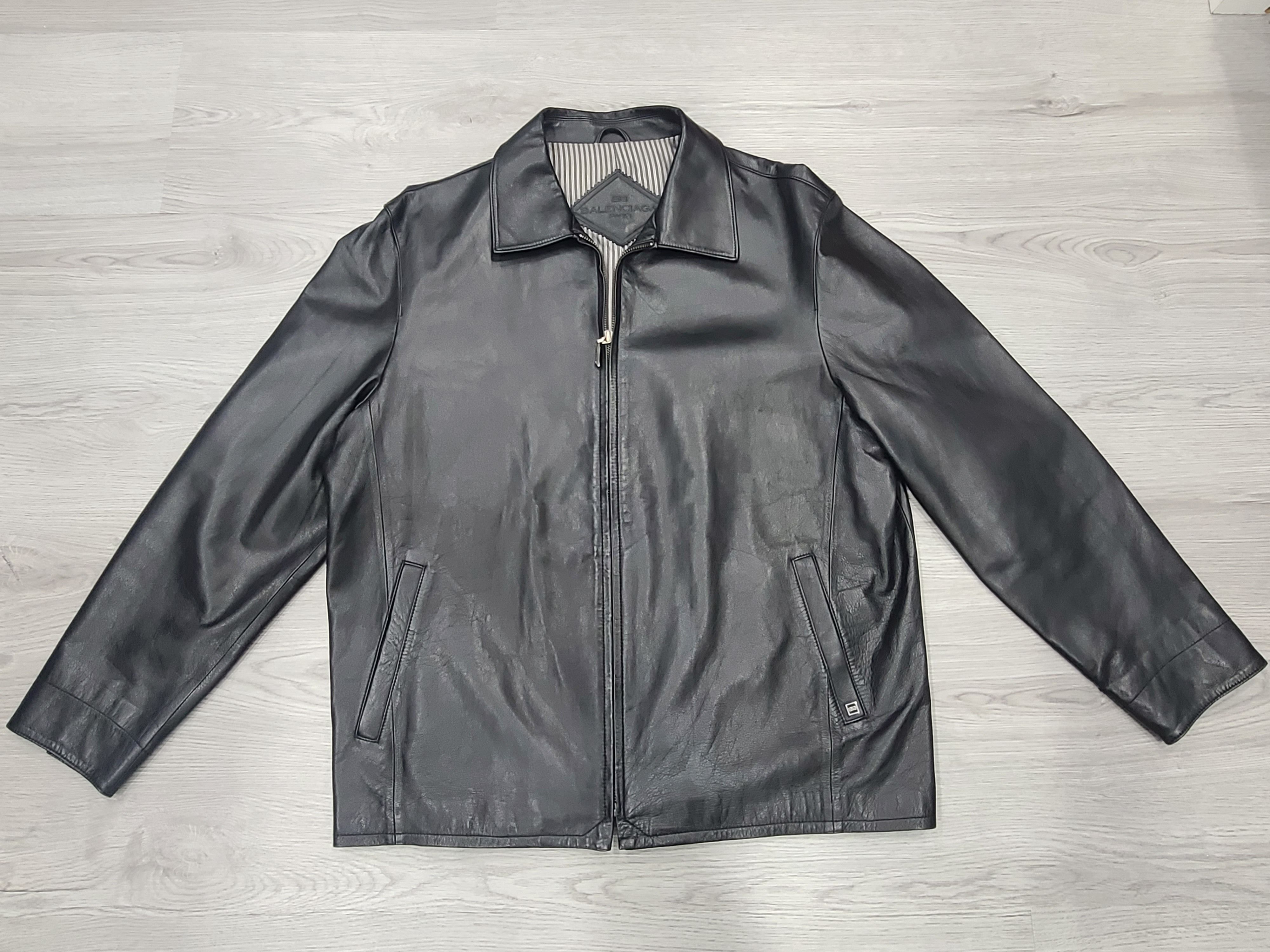 Balenciaga Vintage Balenciaga Leather Jacket Size 6 Size US XL / EU 56 / 4 - 5 Thumbnail