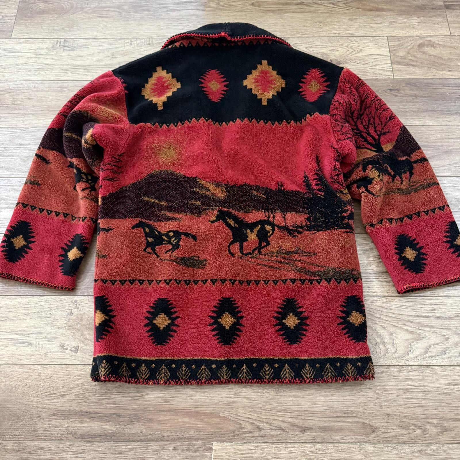 Other Vintage Southwestern Horse Animal Fleece AOP Aztec Jacket Size US L / EU 52-54 / 3 - 9 Thumbnail