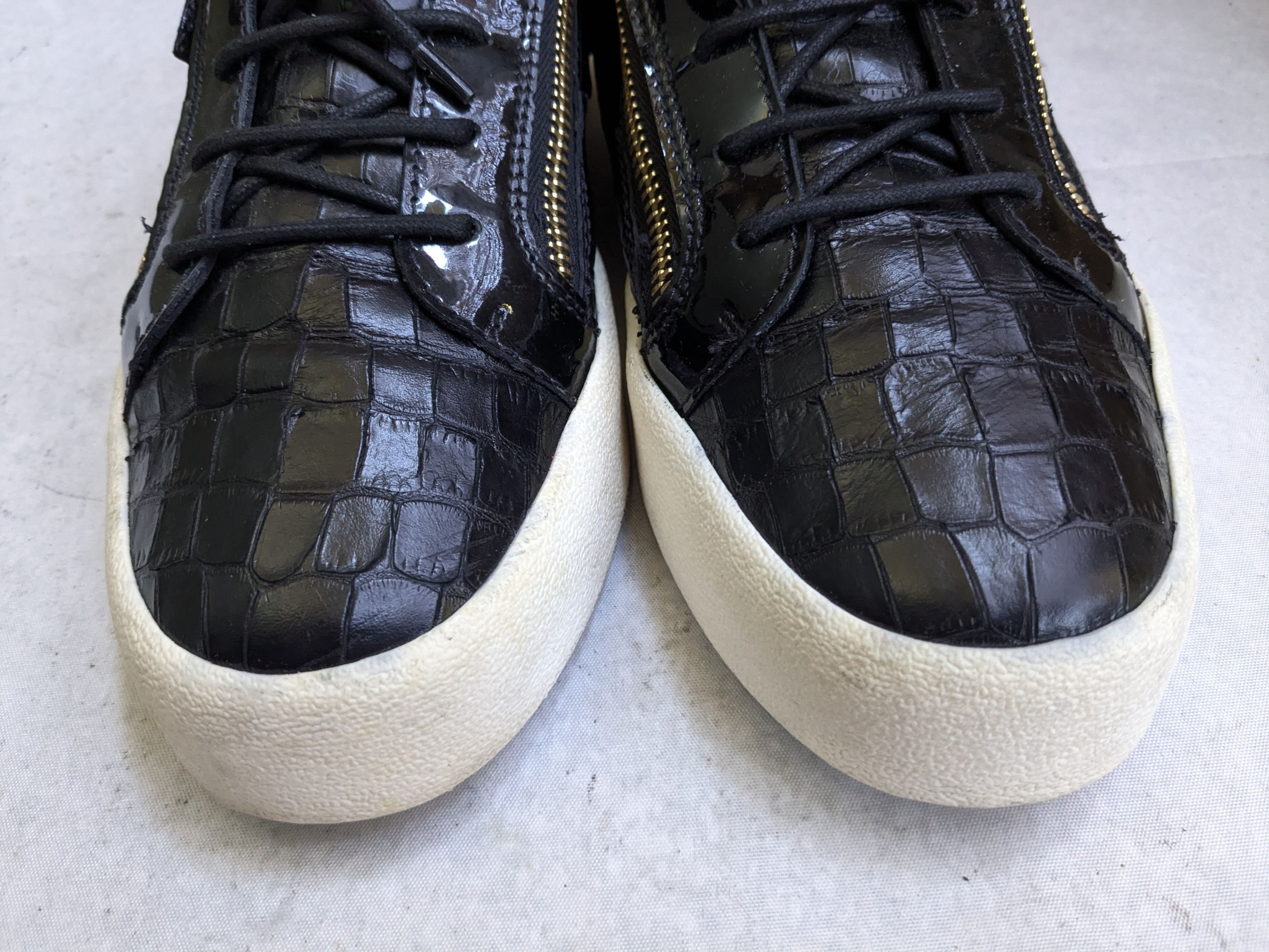 Giuseppe Zanotti Giuseppe Zanotti Sneakers Black Gold 13 46 Low Tops Leather Size US 13 / EU 46 - 5 Thumbnail