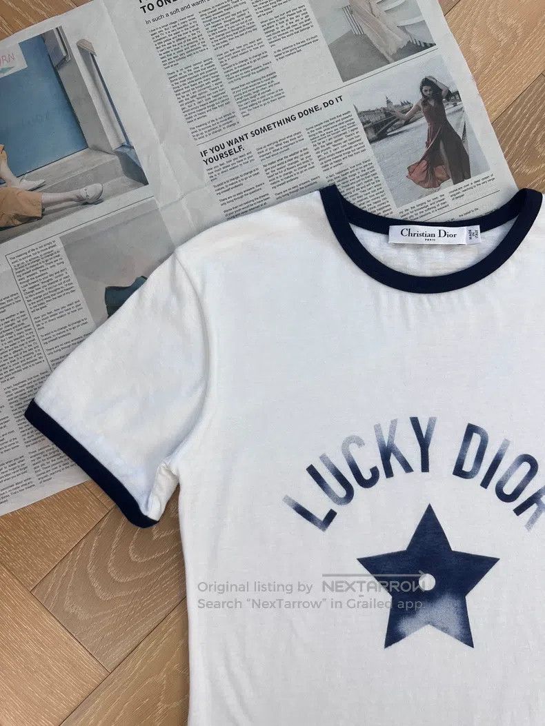 Other Dior White Lucky Star Little Bee CD Printed T-shirt Size S / US 4 / IT 40 - 6 Thumbnail