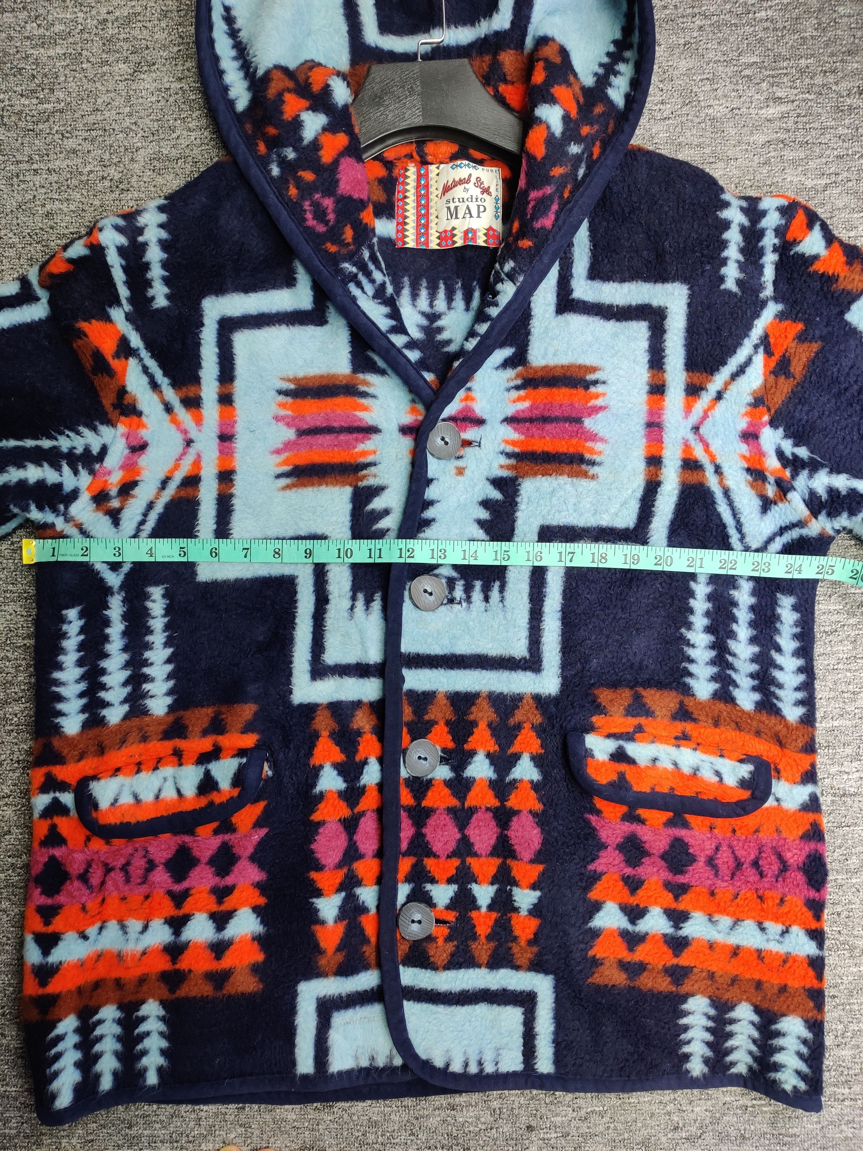 Japanese Brand Vintage 90s Native Studio Map Oversize Hoodie Jacket Size US M / EU 48-50 / 2 - 12 Thumbnail