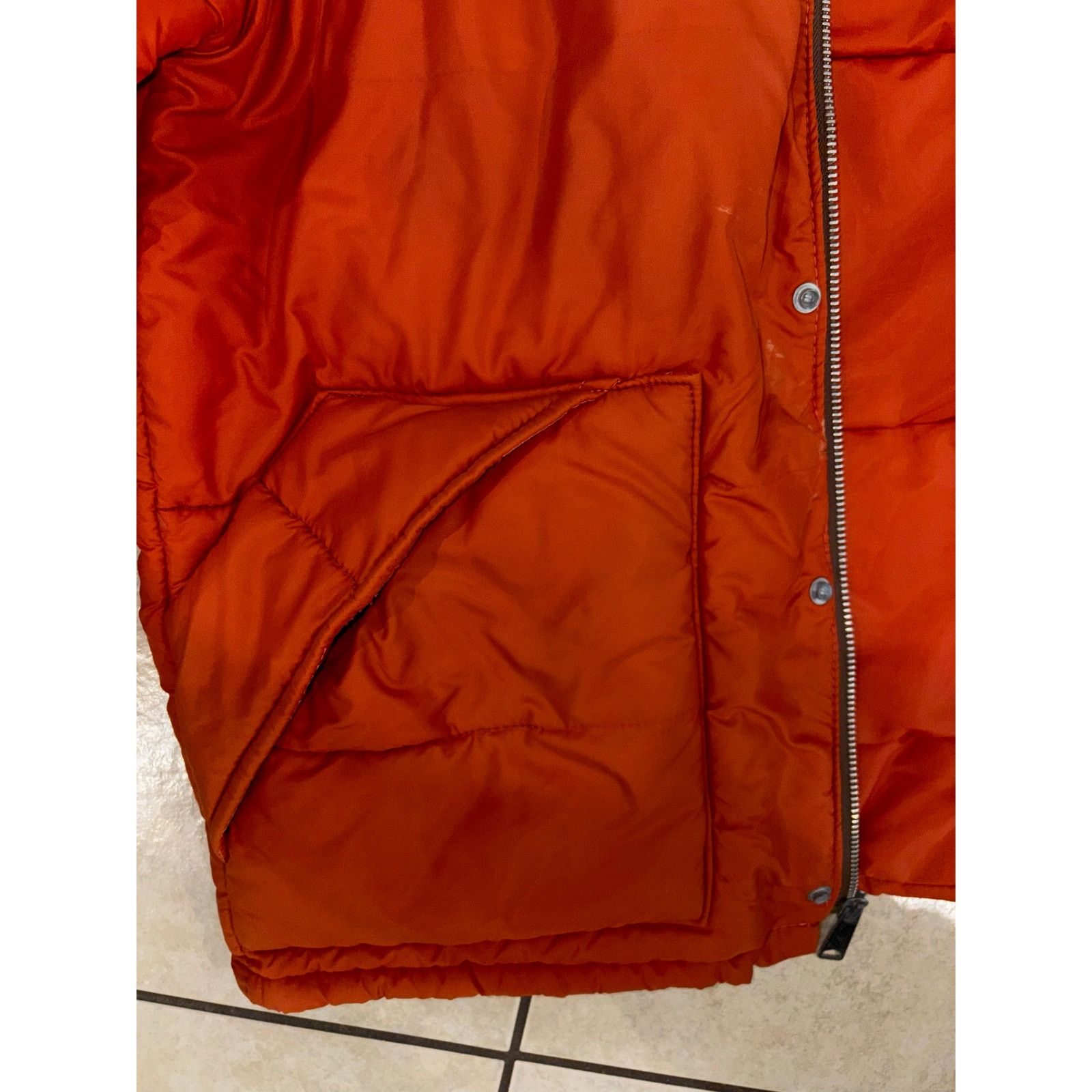 Vintage Vintage puffer zip jacket orange waterproof polyester M Size US M / EU 48-50 / 2 - 2 Thumbnail