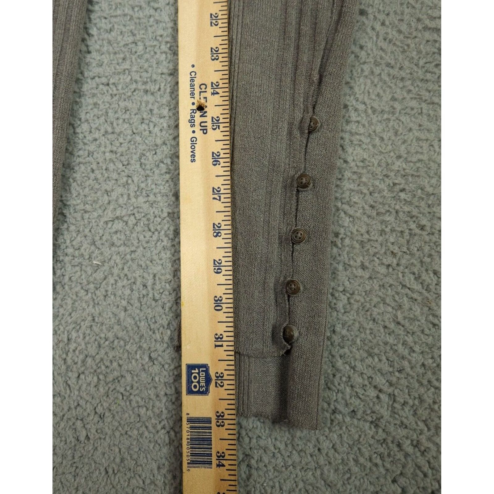 Free People Free People pant Womens Size S grey knit button leg pull-on skinny Size 28" / US 6 / IT 42 - 4 Thumbnail