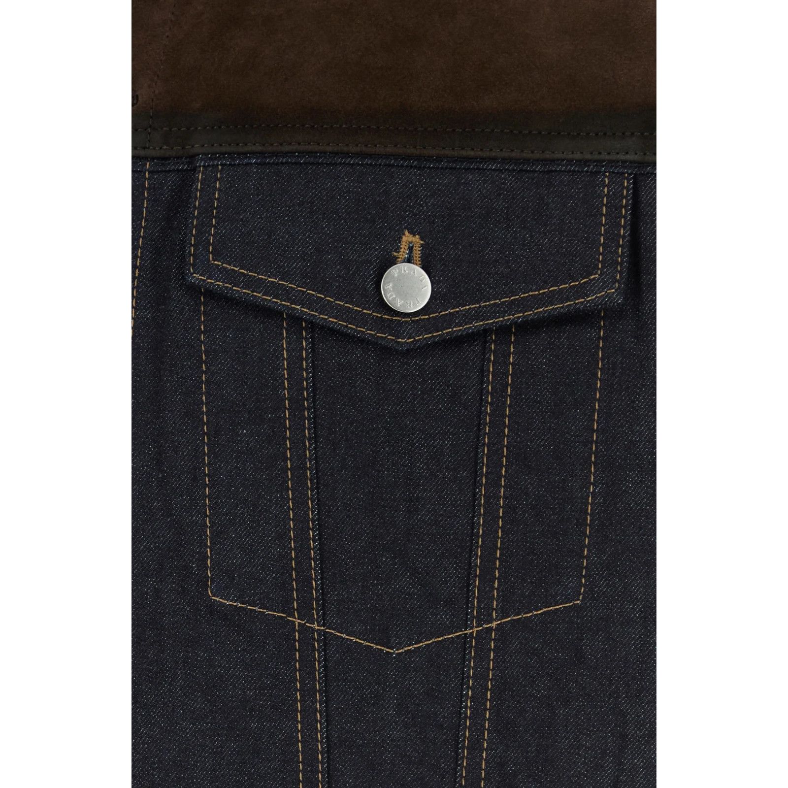 Prada PRADA Dark Blue Denim Jacket New & Authentic (Men's size:L;) Size US L / EU 52-54 / 3 - 3 Thumbnail