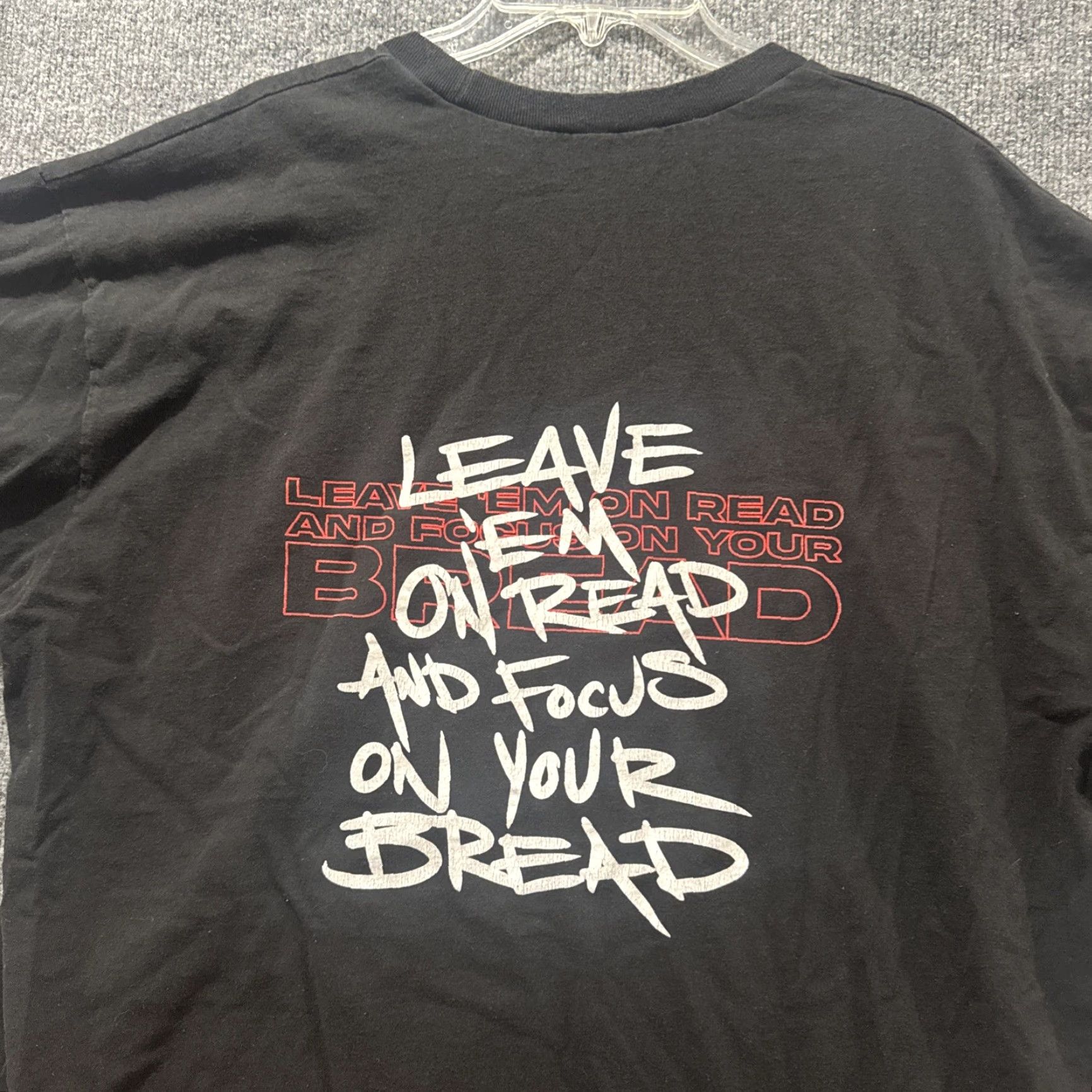 Vintage Hoodville City Boys Graphic AOP Short Sleeve Black T-Shirt Leave ‘Em On Read XL Boys Mens 2XL Size US XL / EU 56 / 4 - 2 Thumbnail