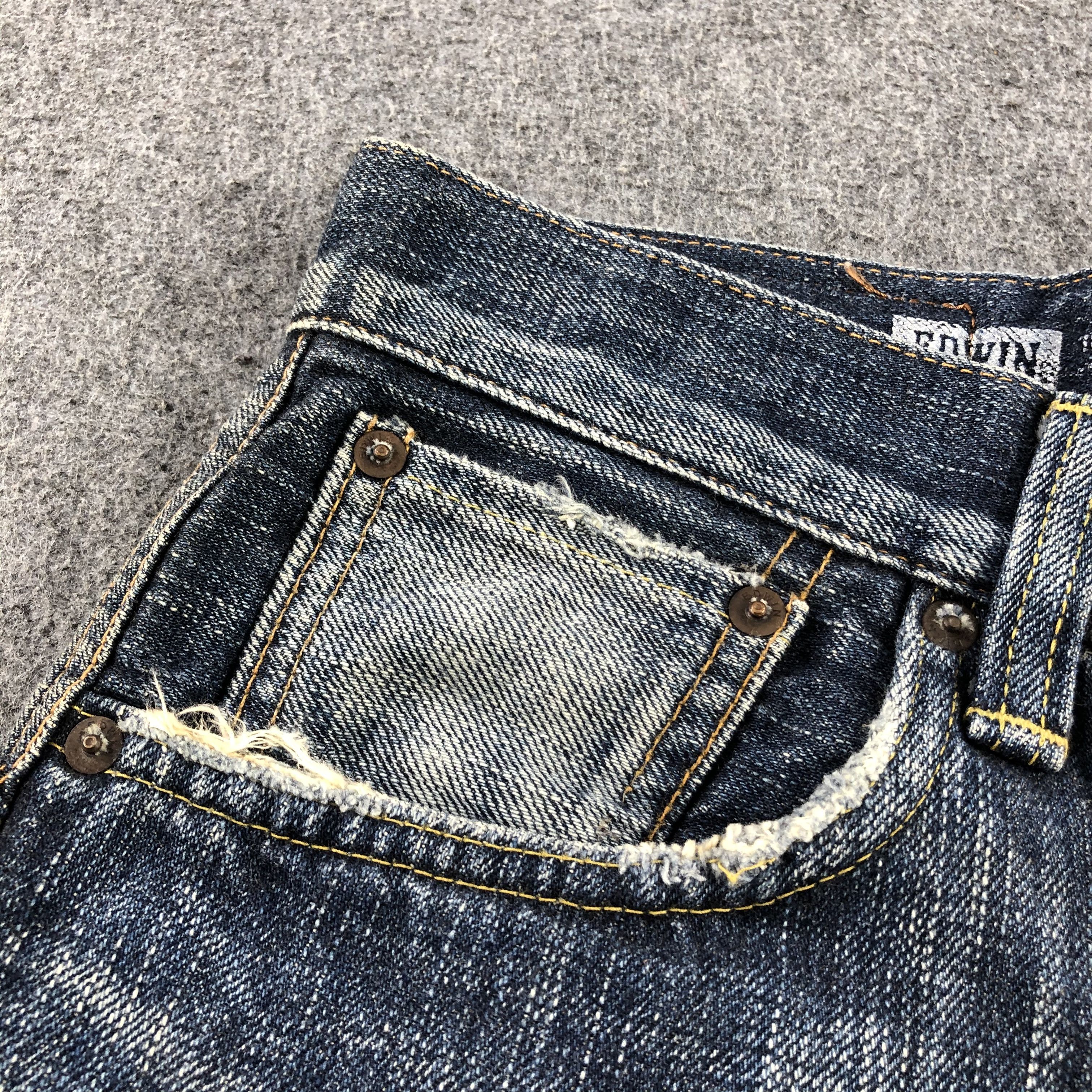 Edwin Vintage Faded Black Edwin Jeans-J2341A Size US 33 - 9 Thumbnail