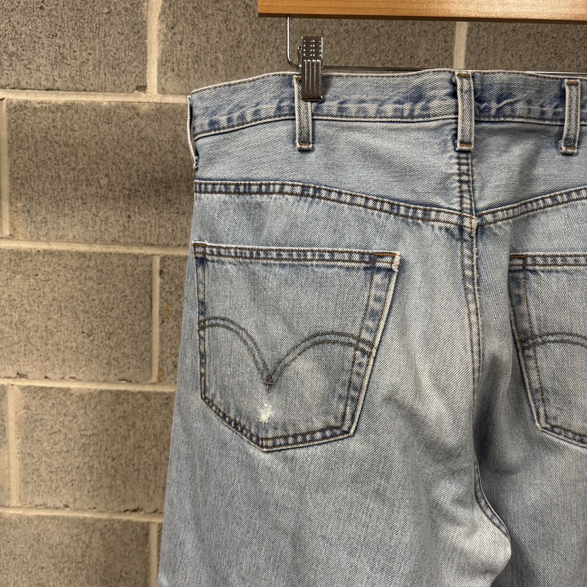 Vintage Levi's 550 Baggy Thrashed Faded Jeans ERD Grunge Chrome Size US 38 / EU 54 - 10 Thumbnail