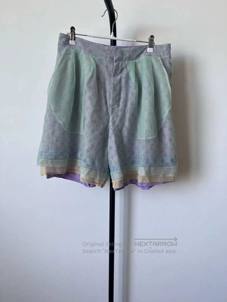 Louis Vuitton LOUIS VUITTON Logo Silk Casual Shorts. Size US 38 / EU 54 - 1 Thumbnail