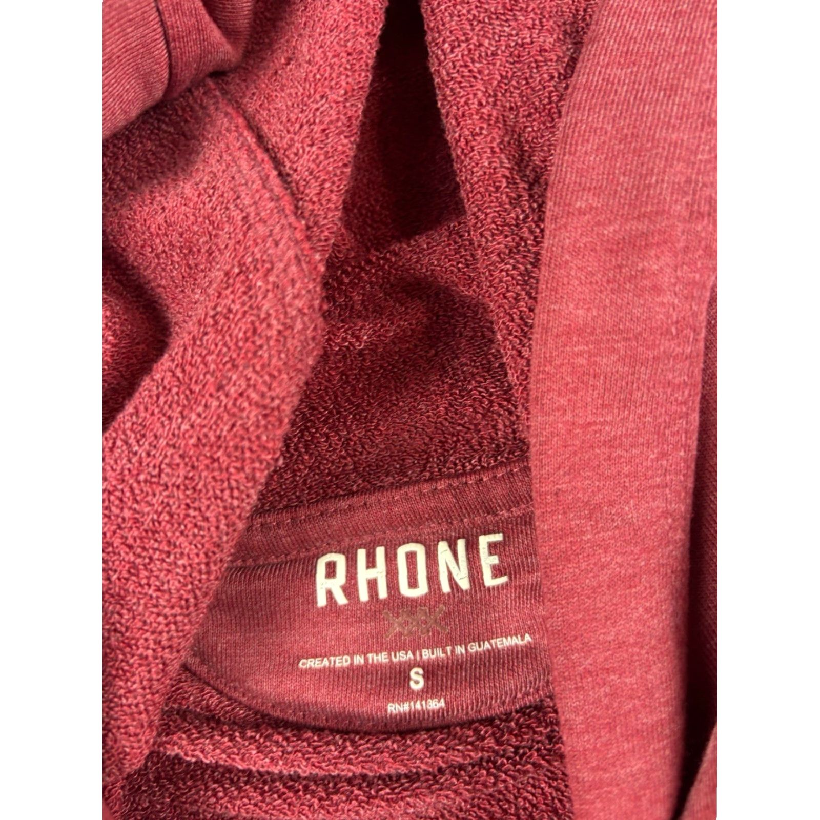 Rhone Rhone Hoodie Mens Size S Red Lightweight Cotton Blend Pullover Gym & Training Logo Solid Sweatshirt Size US S / EU 44-46 / 1 - 5 Thumbnail