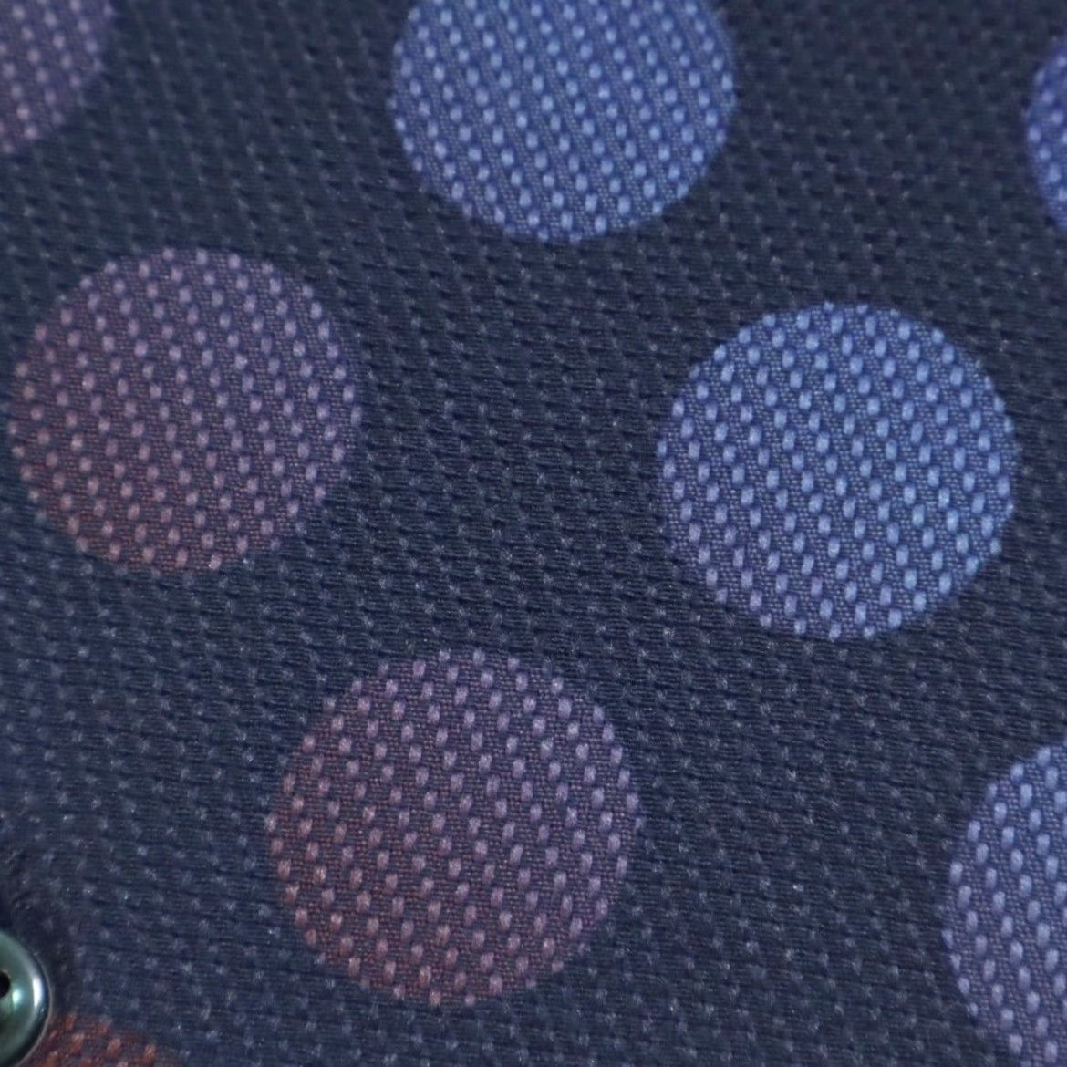Vintage Visconti Black Gradient Sphere Dotted Long Sleeve Button Up Shirt Navy Blue Mens XLT Size US XL / EU 56 / 4 - 6 Thumbnail