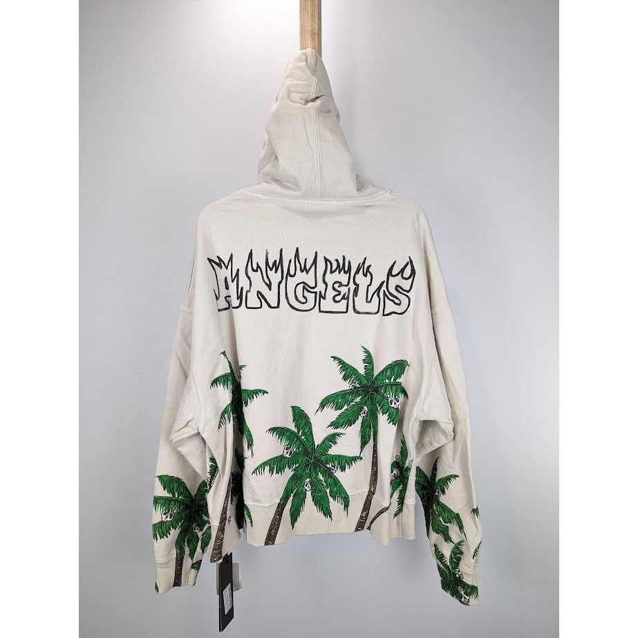 Palm Angels o1rshd1 Palm & Skull Vint Hoody in White Green Size US M / EU 48-50 / 2 - 14 Thumbnail