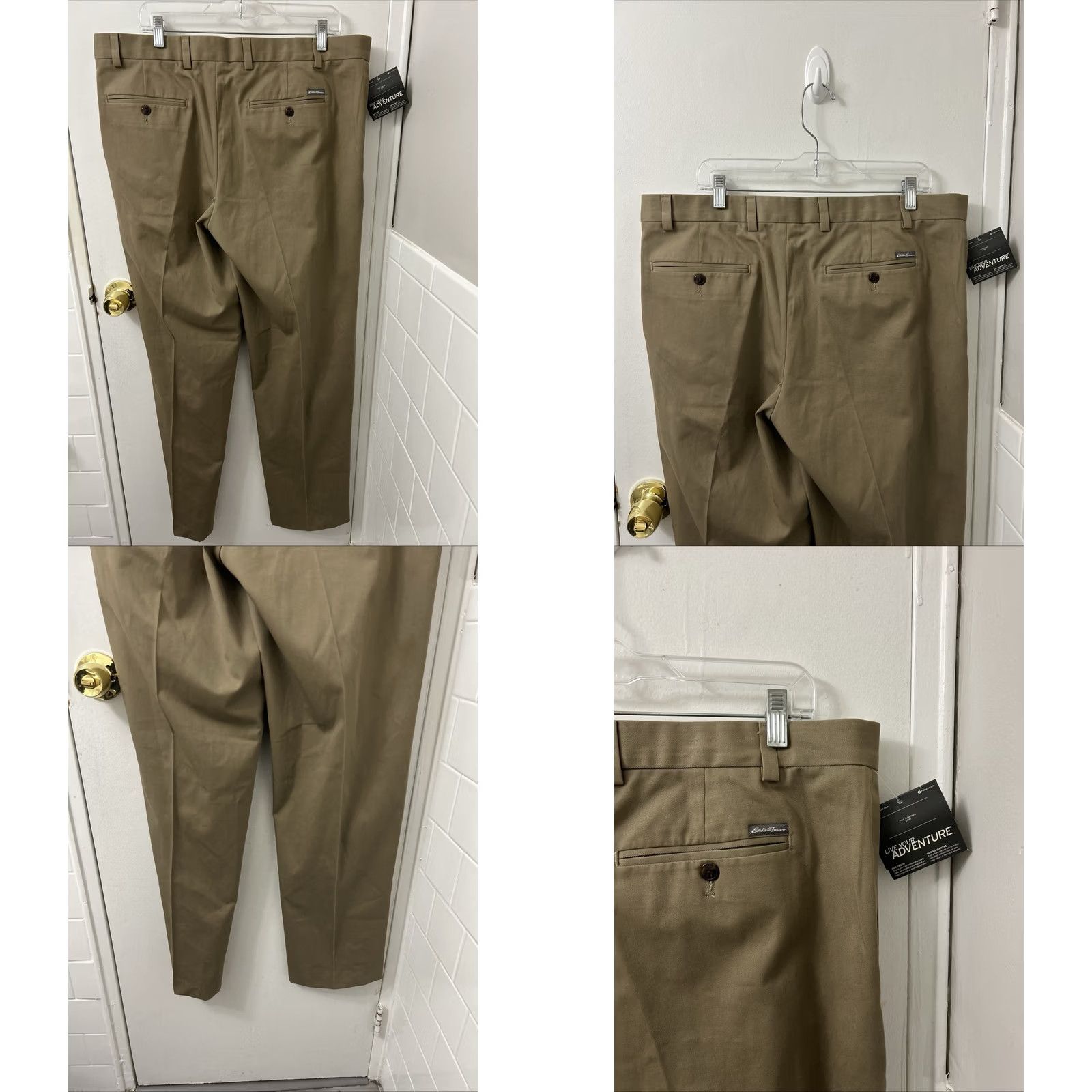 Eddie Bauer Eddie Bauer Chino Pants Mens 38x34 Tan Khaki Relaxed Fit Wrinkle Free NWT Travel Casual Workwear 5-Pocket Reg Pants Boys Mens Size US 38 / EU 54 - 8 Thumbnail