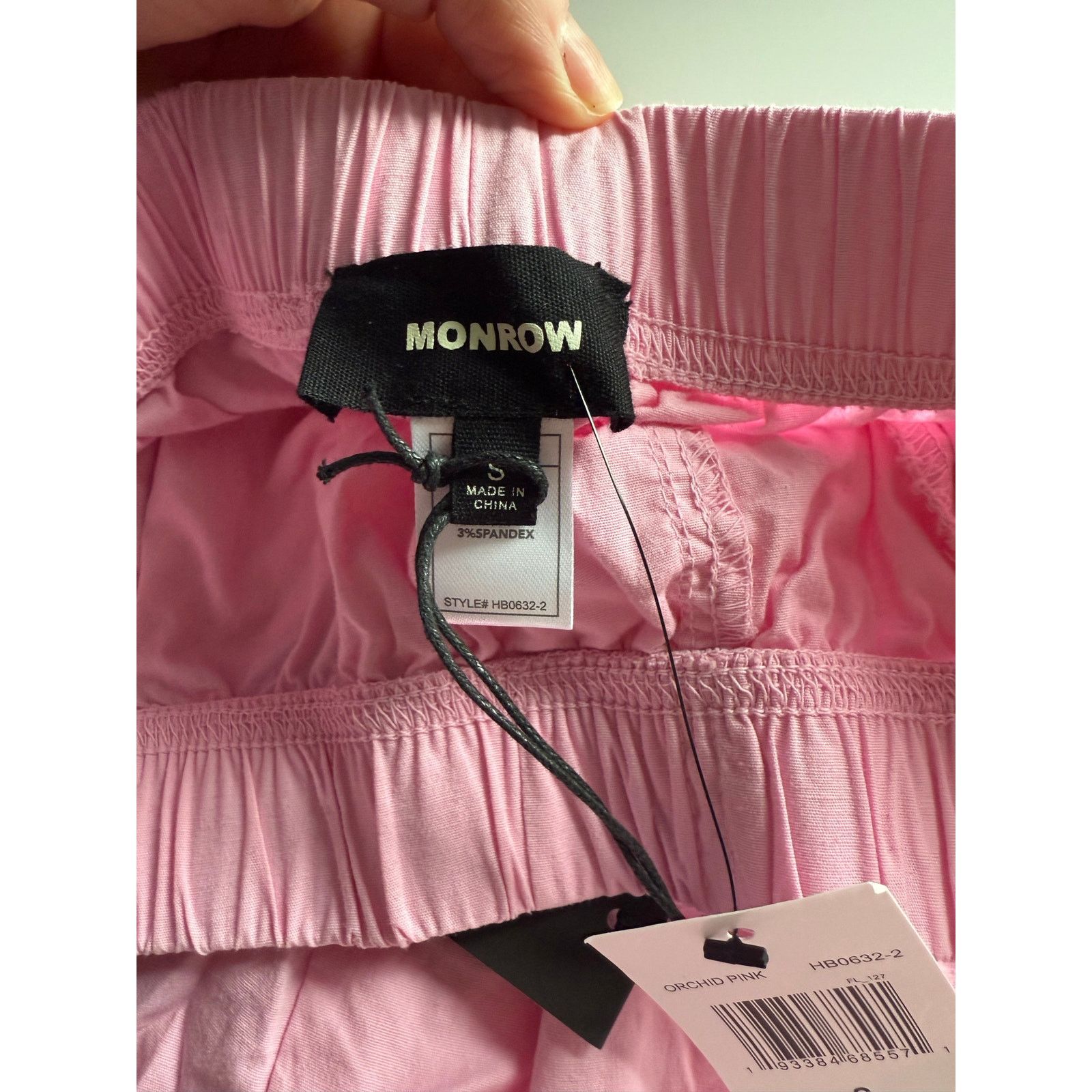 MONROW New Women’s Monrow Cotton Poplin Shorts - Small - Pink $120 Size 27" / US 4 / IT 40 - 6 Thumbnail