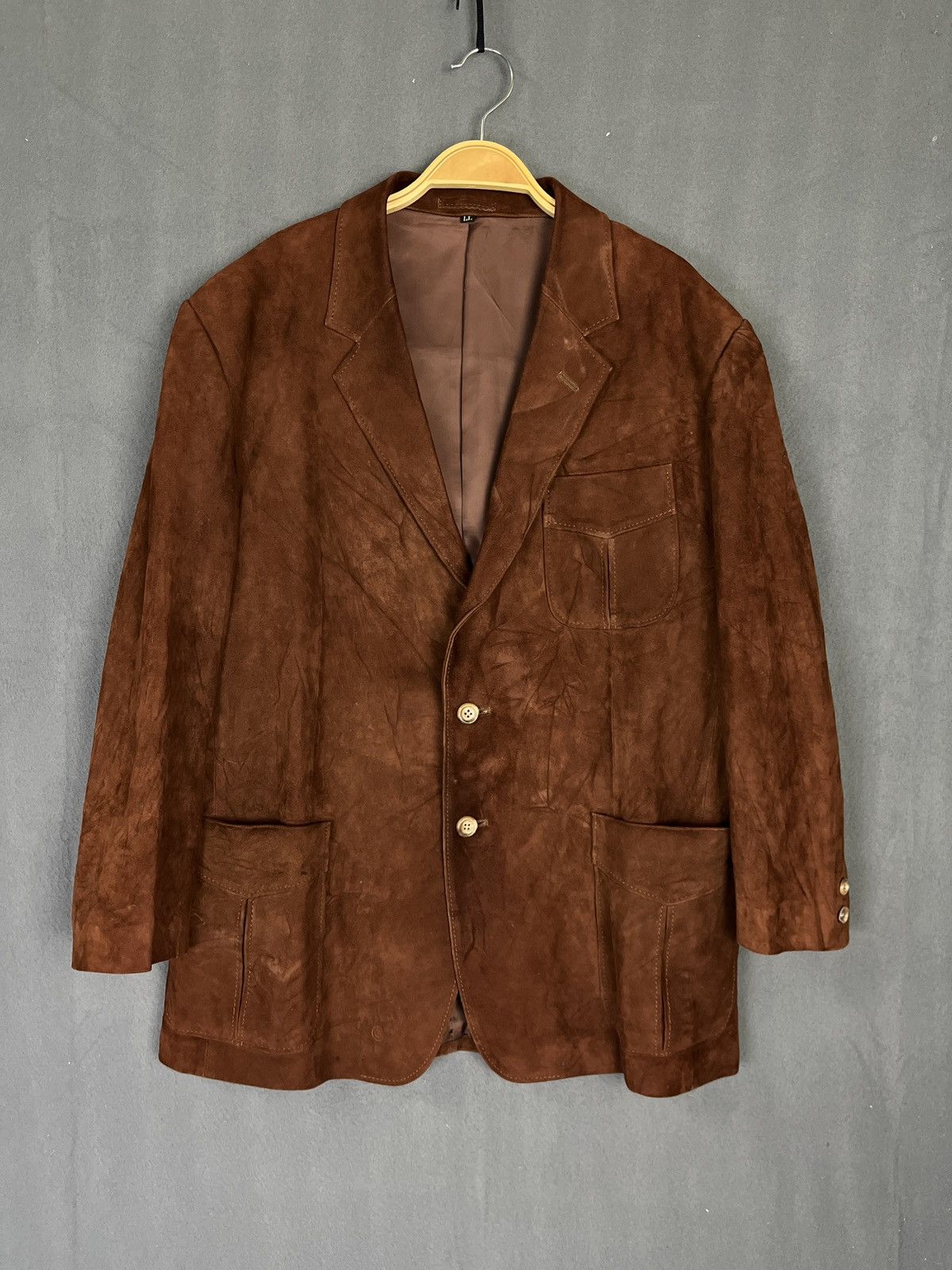 Genuine Leather Suede Leather Blazer Size 42R - 1 Thumbnail