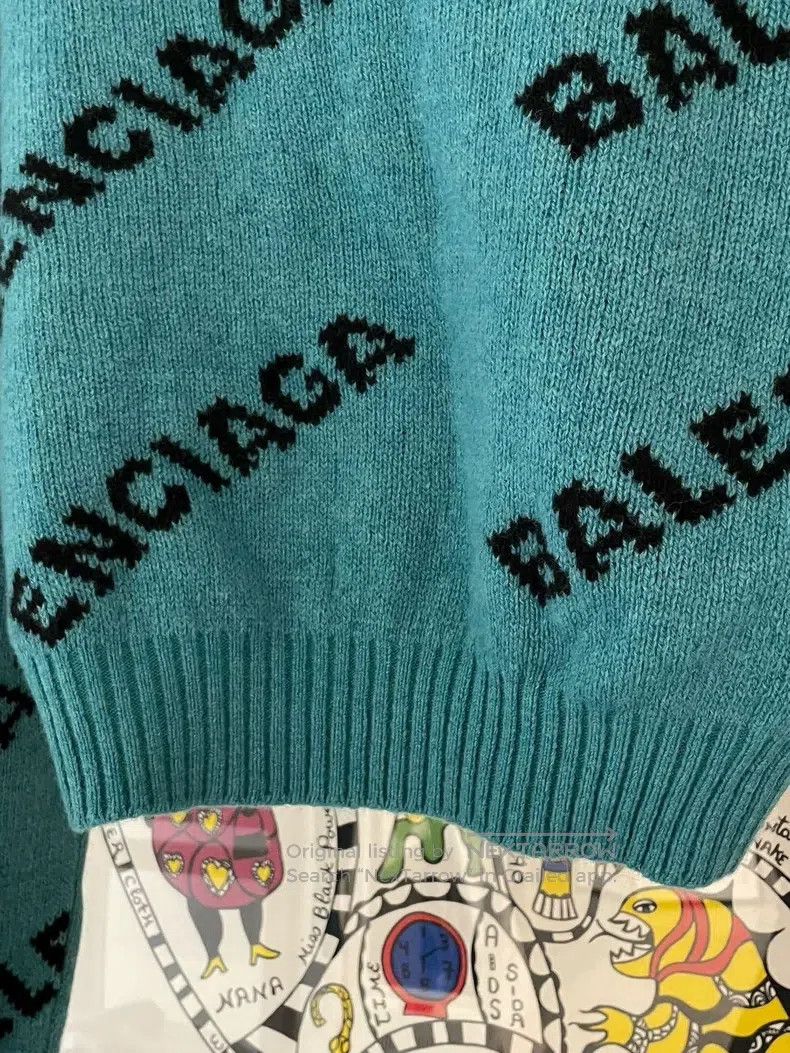 Balenciaga Balenciaga Letter printed round neck long-sleeve sweater Size XXS / US 00 / IT 34 - 7 Thumbnail