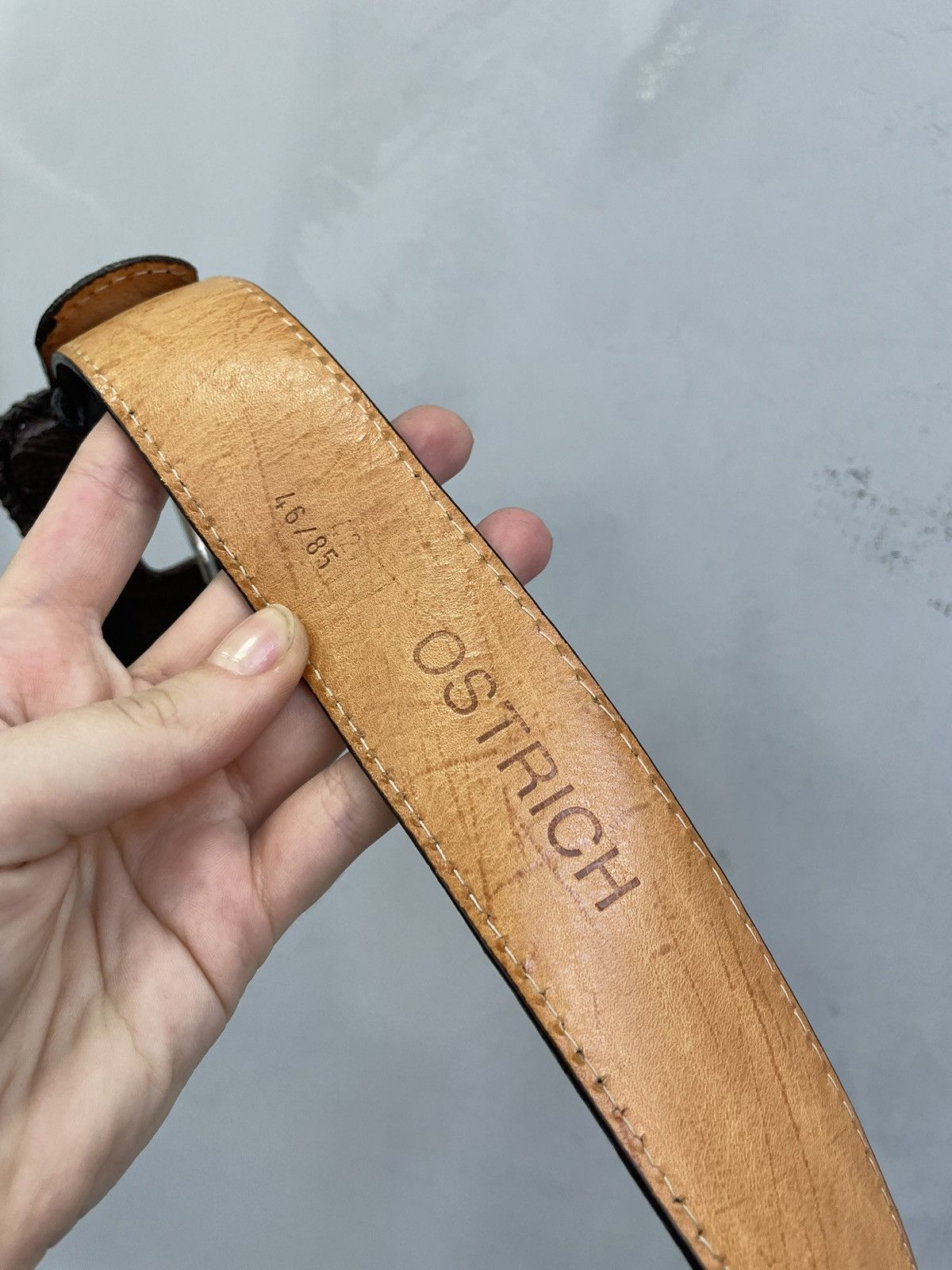 14th Addiction Rare 14th addiction ostrich leather reptiles house belt Size ONE SIZE - 4 Thumbnail