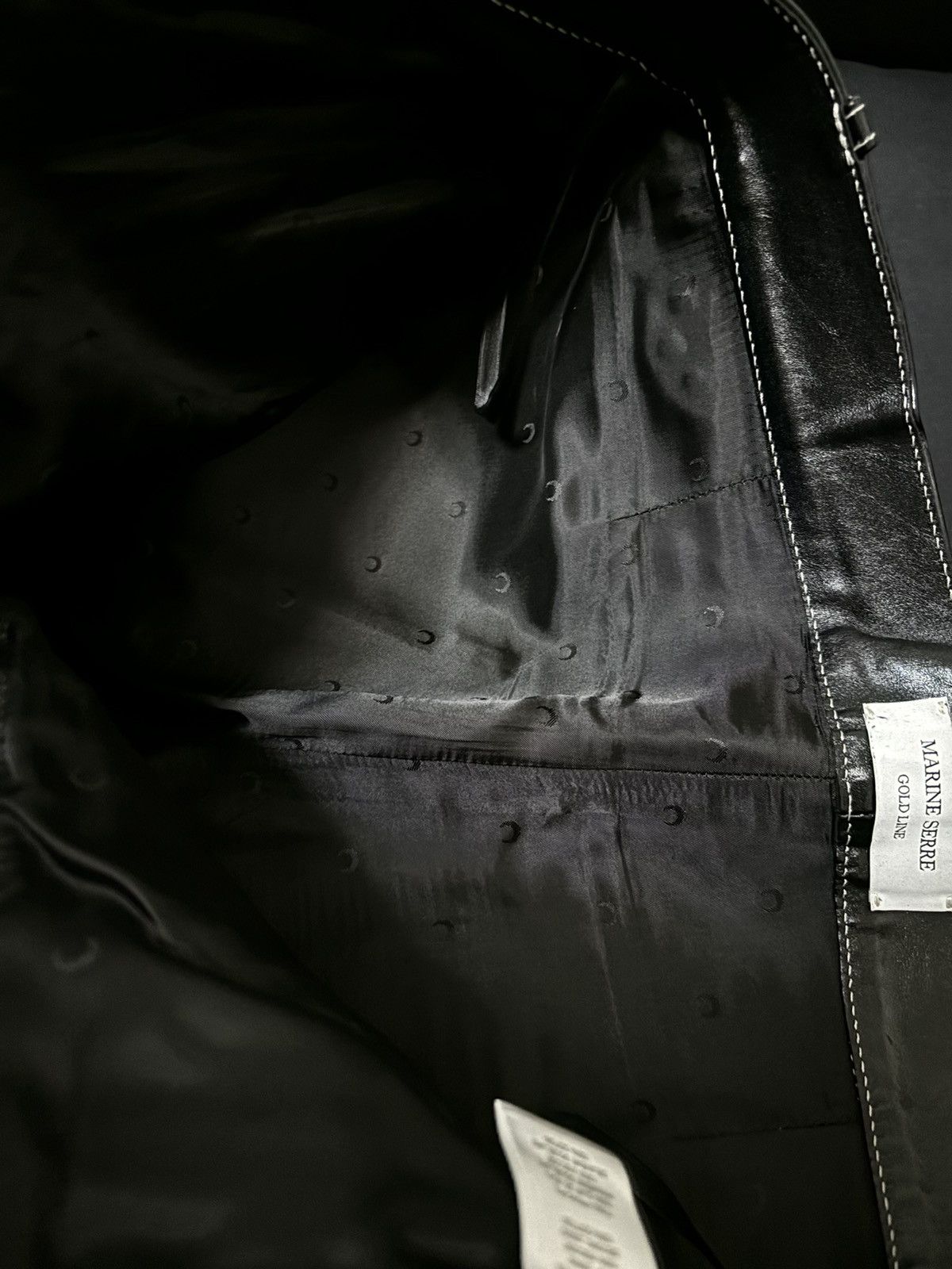 Marine Serre MARINE SERRE Black Embossed Leather Pants Size US 32 / EU 48 - 13 Thumbnail