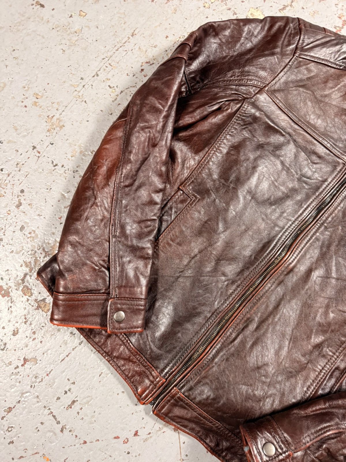 Other Vintage Ceralli Mocha Brown Leather Jacket Size US M / EU 48-50 / 2 - 3 Thumbnail