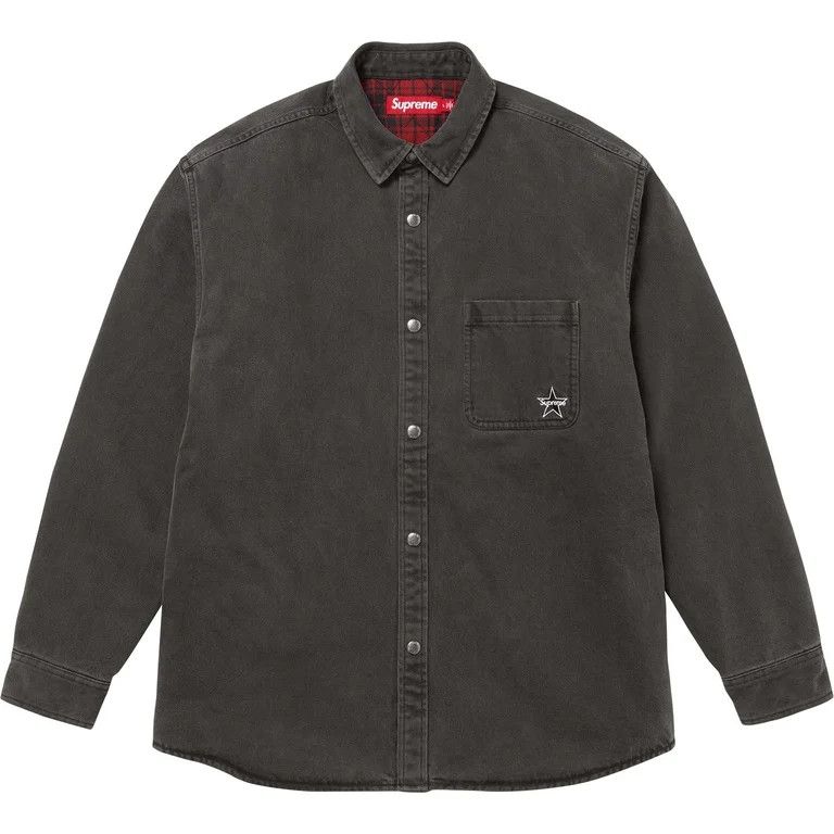 Supreme Supreme Quilted Denim Snap Shirt - Black Size US M / EU 48-50 / 2 - 1 Thumbnail