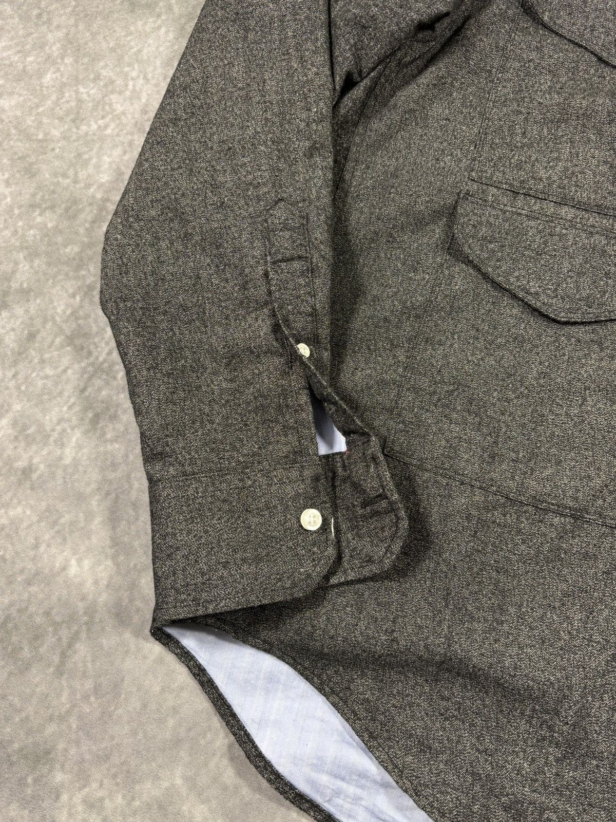 Vintage Cargo Shirt Multi Pocket Button Up Speckled Quilt Lined John Size US M / EU 48-50 / 2 - 12 Thumbnail
