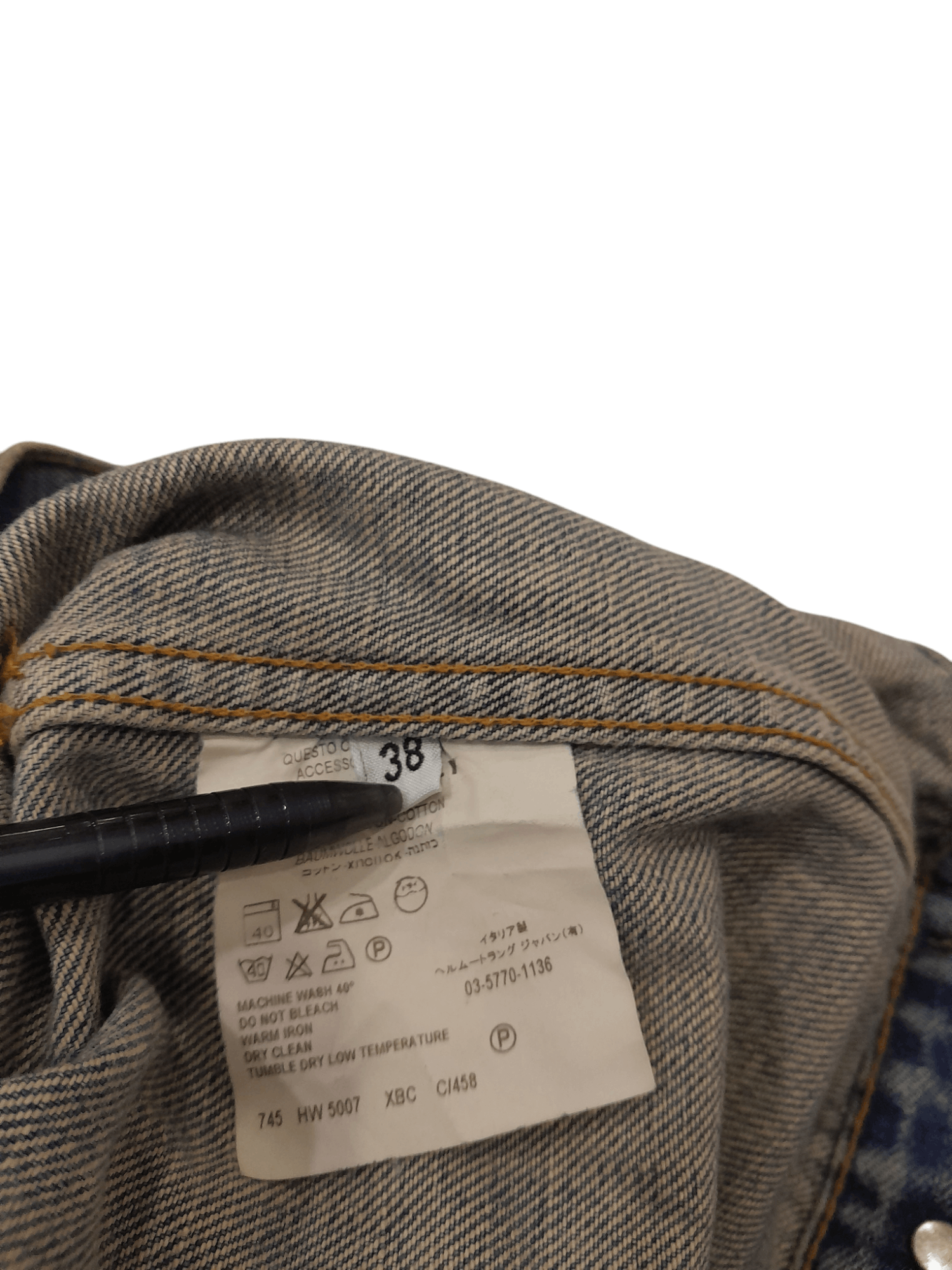 Helmut Lang × Vintage 1999 Helmut Lang Stoned Denim Jacket (F419) Size S / US 4 / IT 40 - 7 Thumbnail